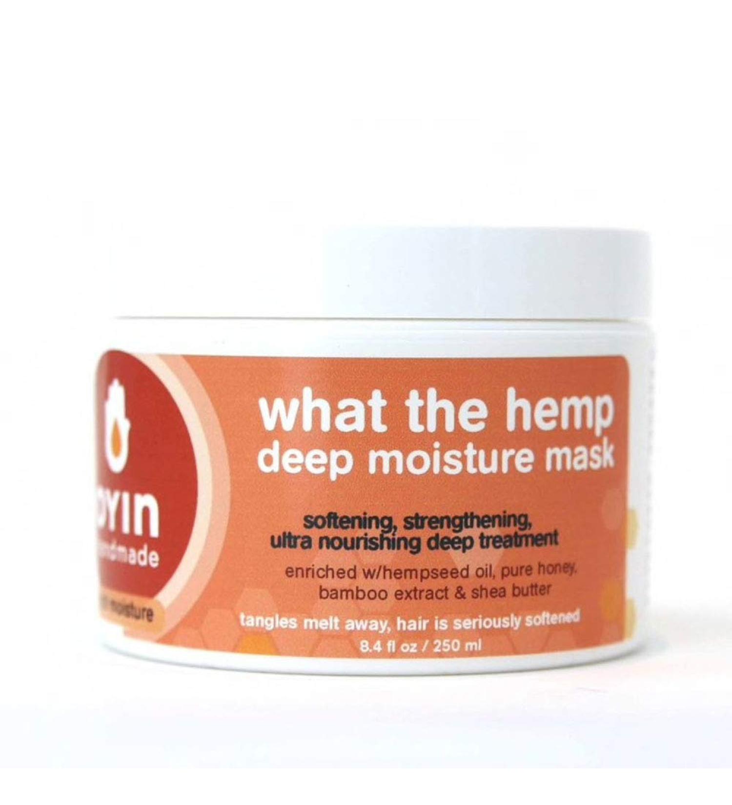 Oyin Handmade What The Hemp Deep Moisture Mask with Hempseed Oil  Pure Honey  Bamboo Extract & Shea Butter |8oz