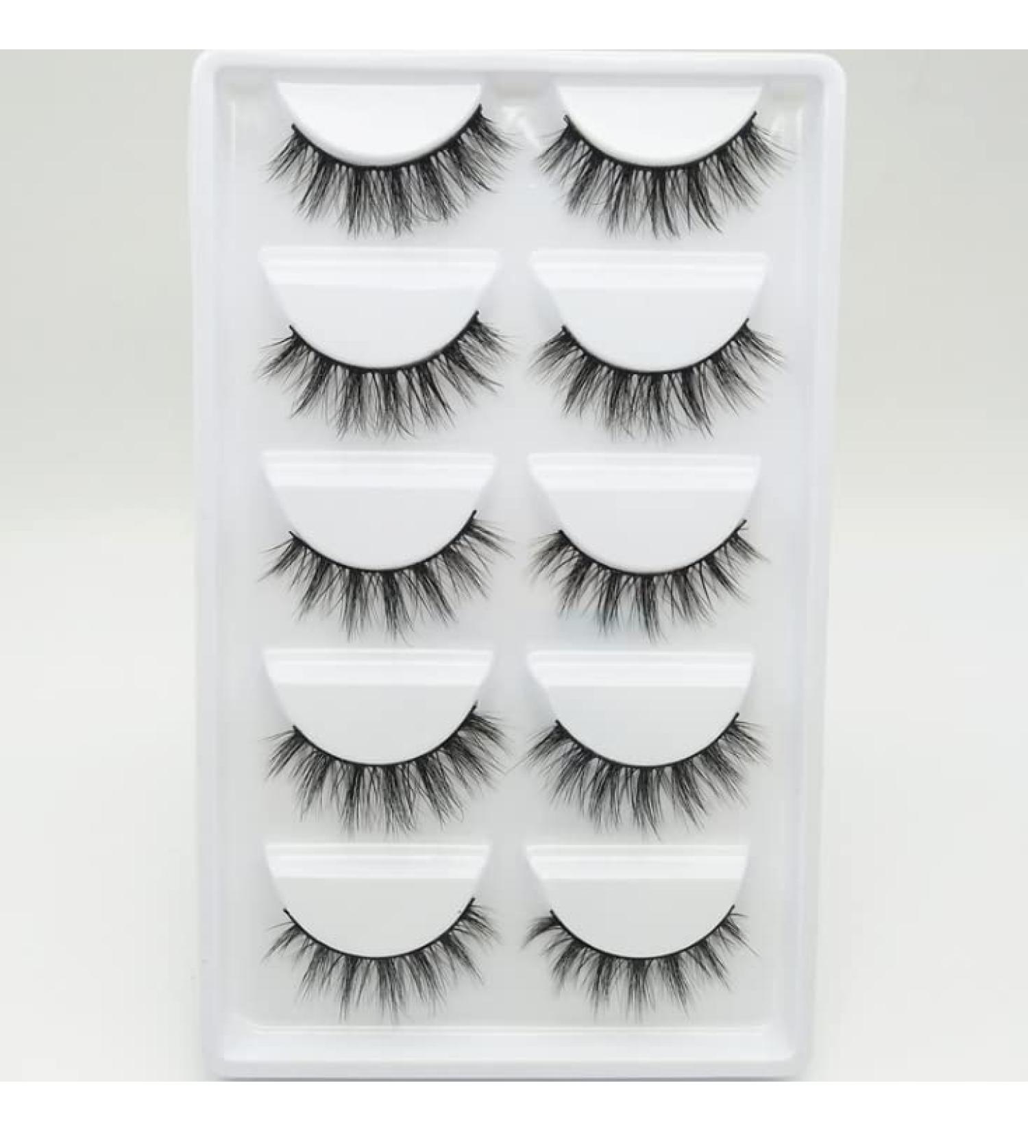 New 5 Pair 3D Imitate Mink False Eyelashe Wispy Natural Long Thick Fake Eyelashe - Buy Online on GoSupps.com