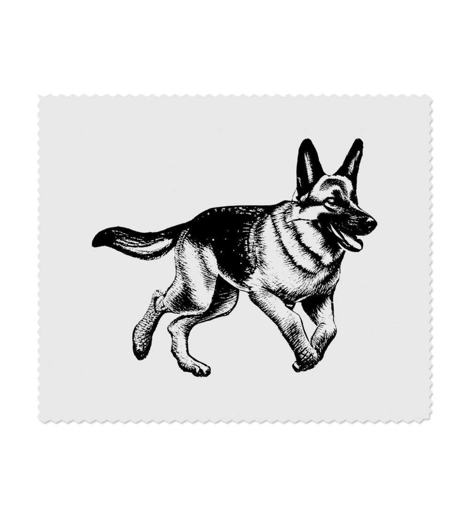 Buy 2 Microfiber Cleaning Cloths - Joyful German Shepherd Design | International Shipping Available - Buy Online on GoSupps.com