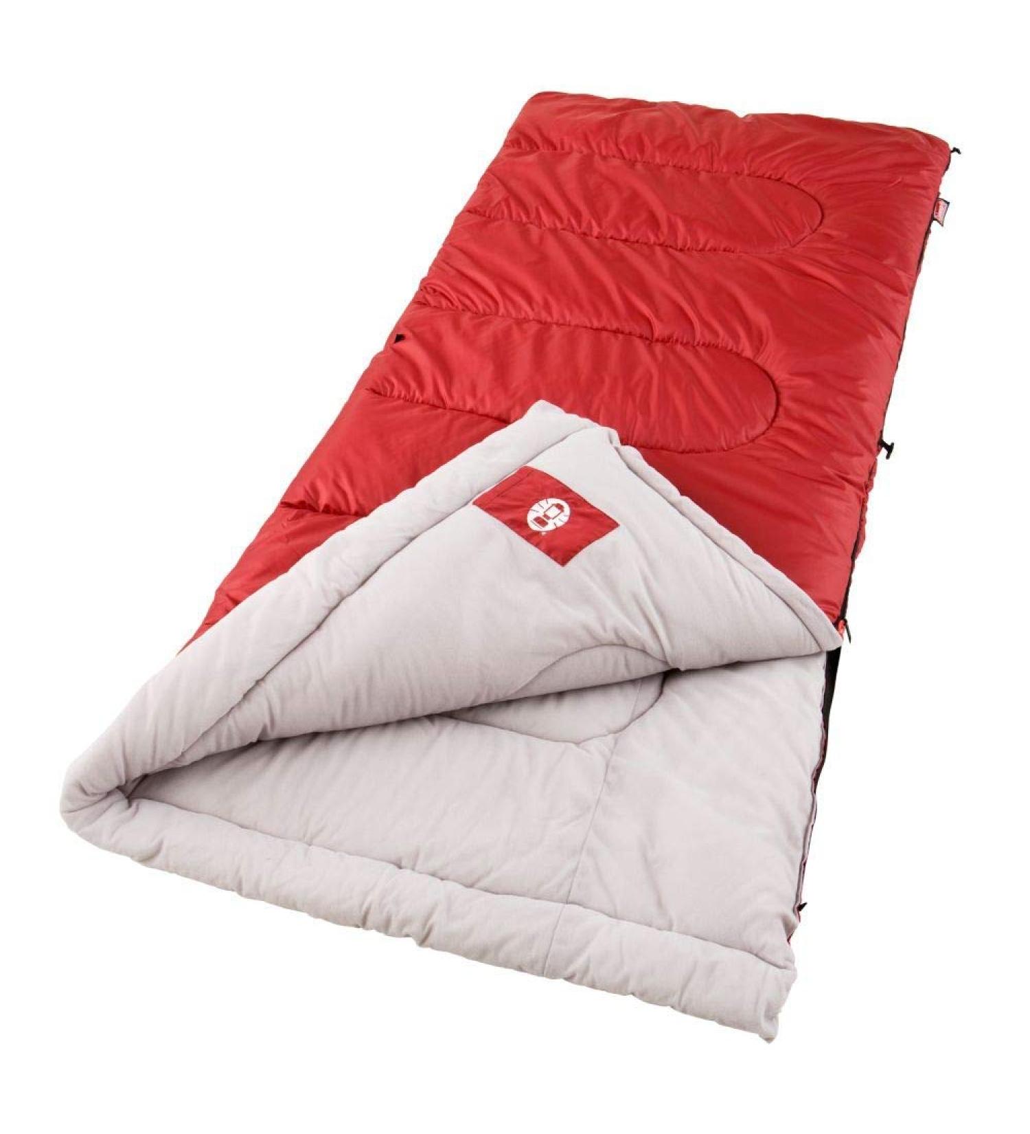 Coleman Palmetto 30F Cool-Weather Sleeping Bag for Adults - Lightweight Camping Bag with No-Snag Zipper & Stuff Sack - Buy Online on GoSupps.com