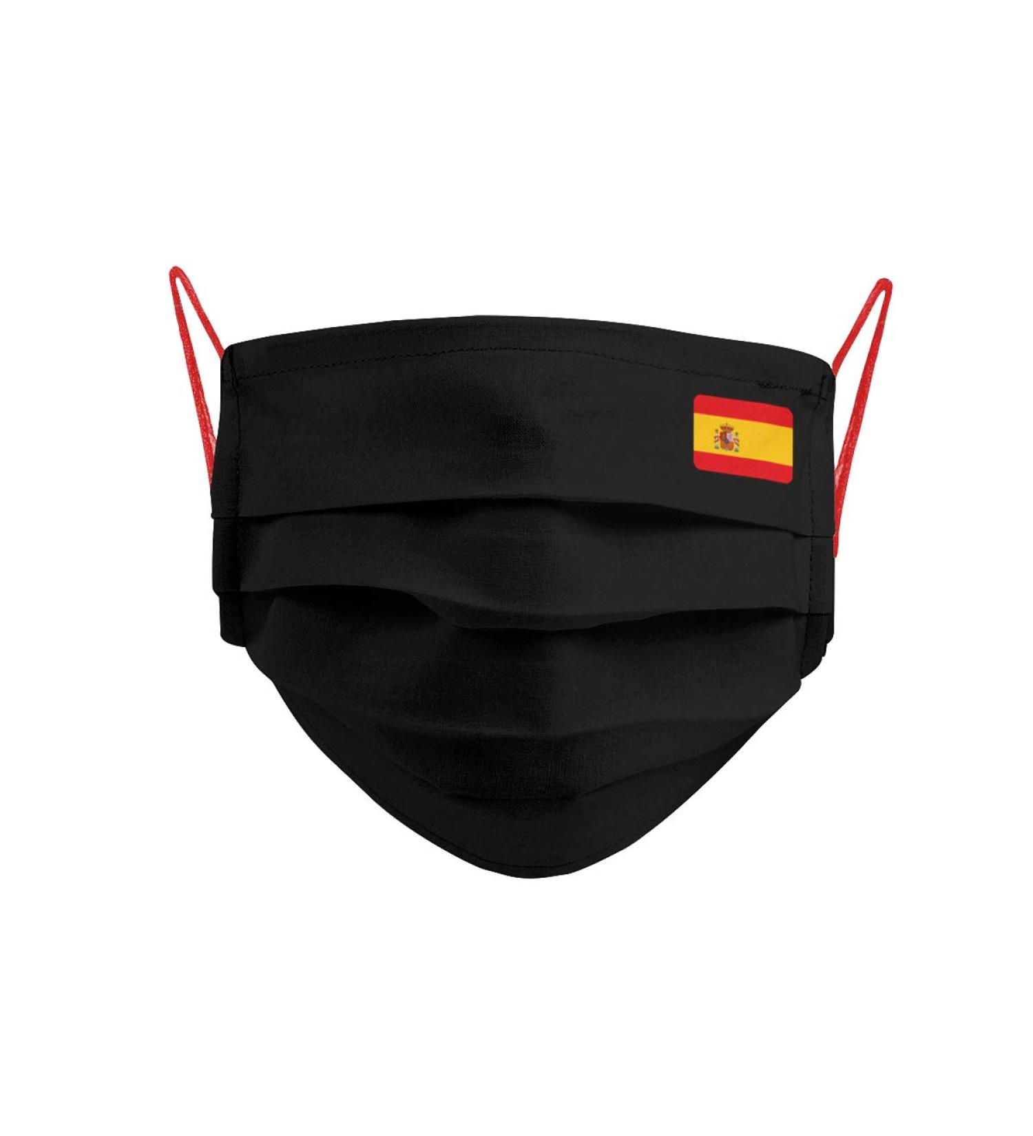 Cencibel Smart Casual Mask - Spanish Flag Design Small Size Black Background | International Shipping Available - Buy Online on GoSupps.com