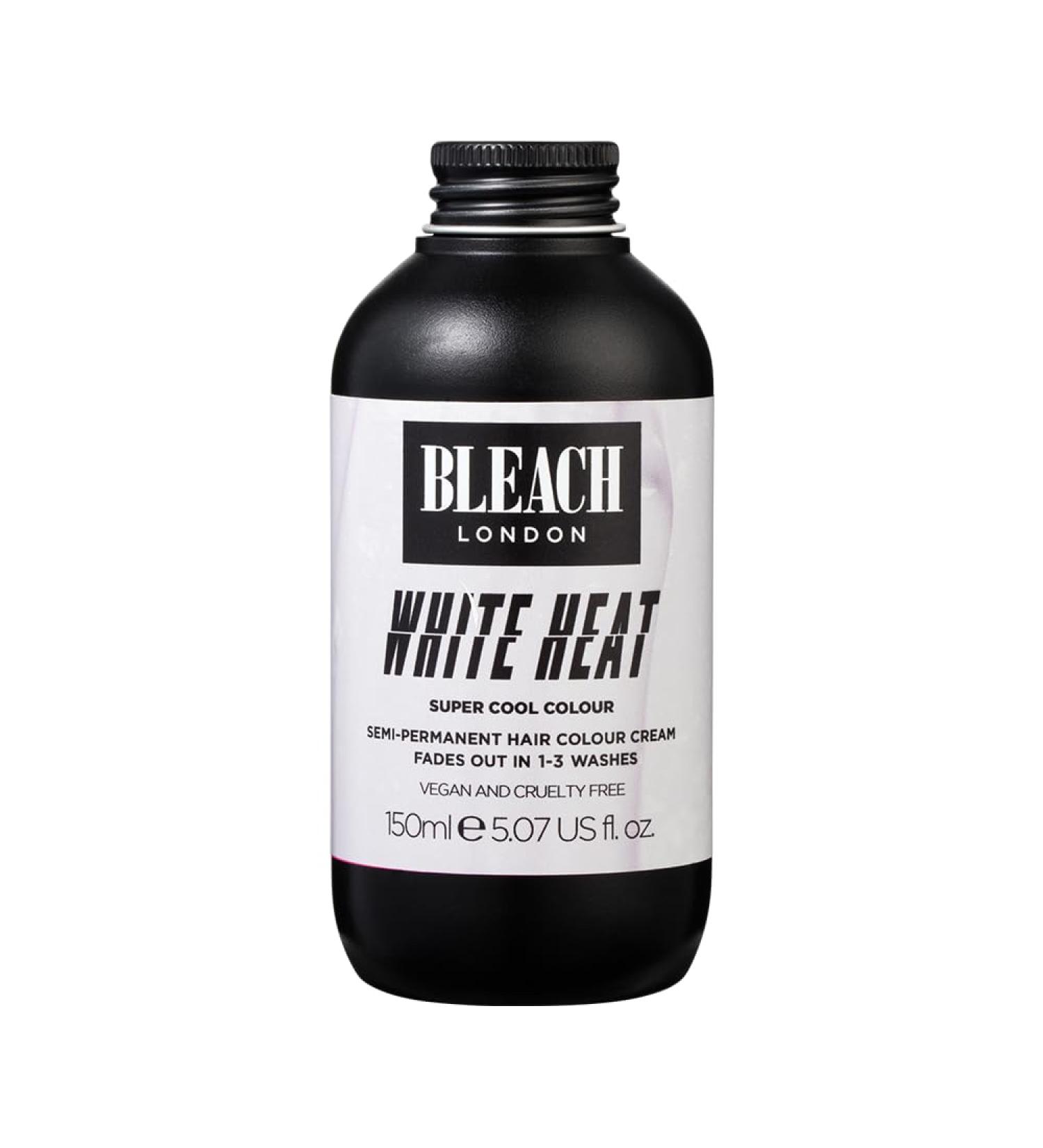 BLEACH LONDON White Heat Semi-Permanent Hair Colour 150ml - Cool Neutral Blonde, Vegan & Cruelty-Free - Buy Online on GoSupps.com
