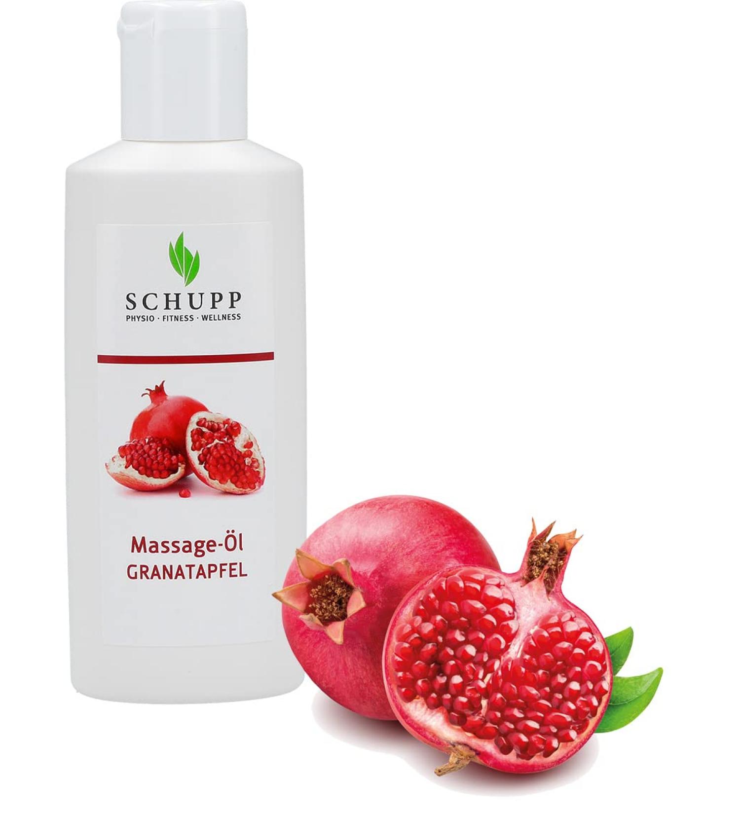 Buy Schupp Massage Oil Pomegranate 200ml | Natural Relaxation & Skin Benefits | International Shipping Available - Buy Online on GoSupps.com