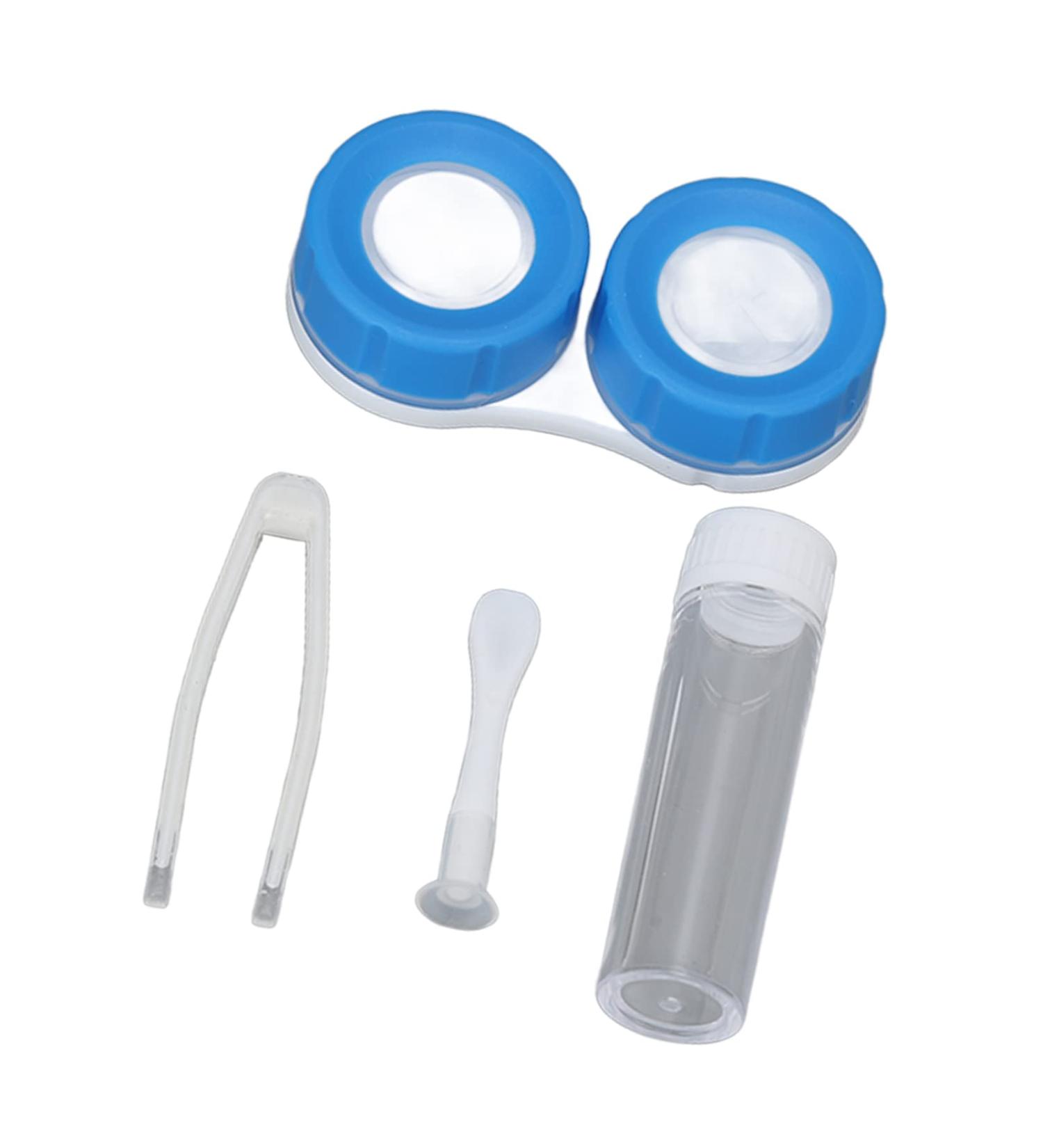 Pasamer Portable Contact Lens Case - Lightweight Blue Case & Tweezers for Travel & Outdoor Use - Buy Online on GoSupps.com