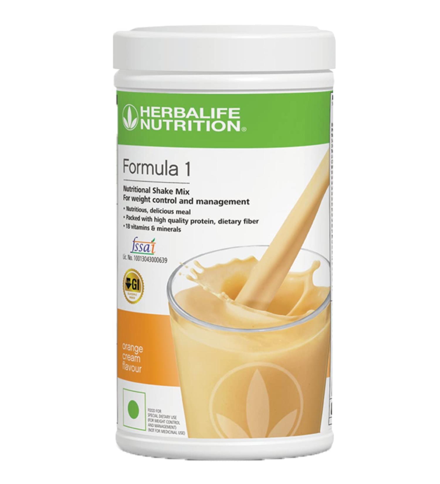Herbalife mula 1 Nutritional Shake Mix Orange Cream Flavor 500 GM