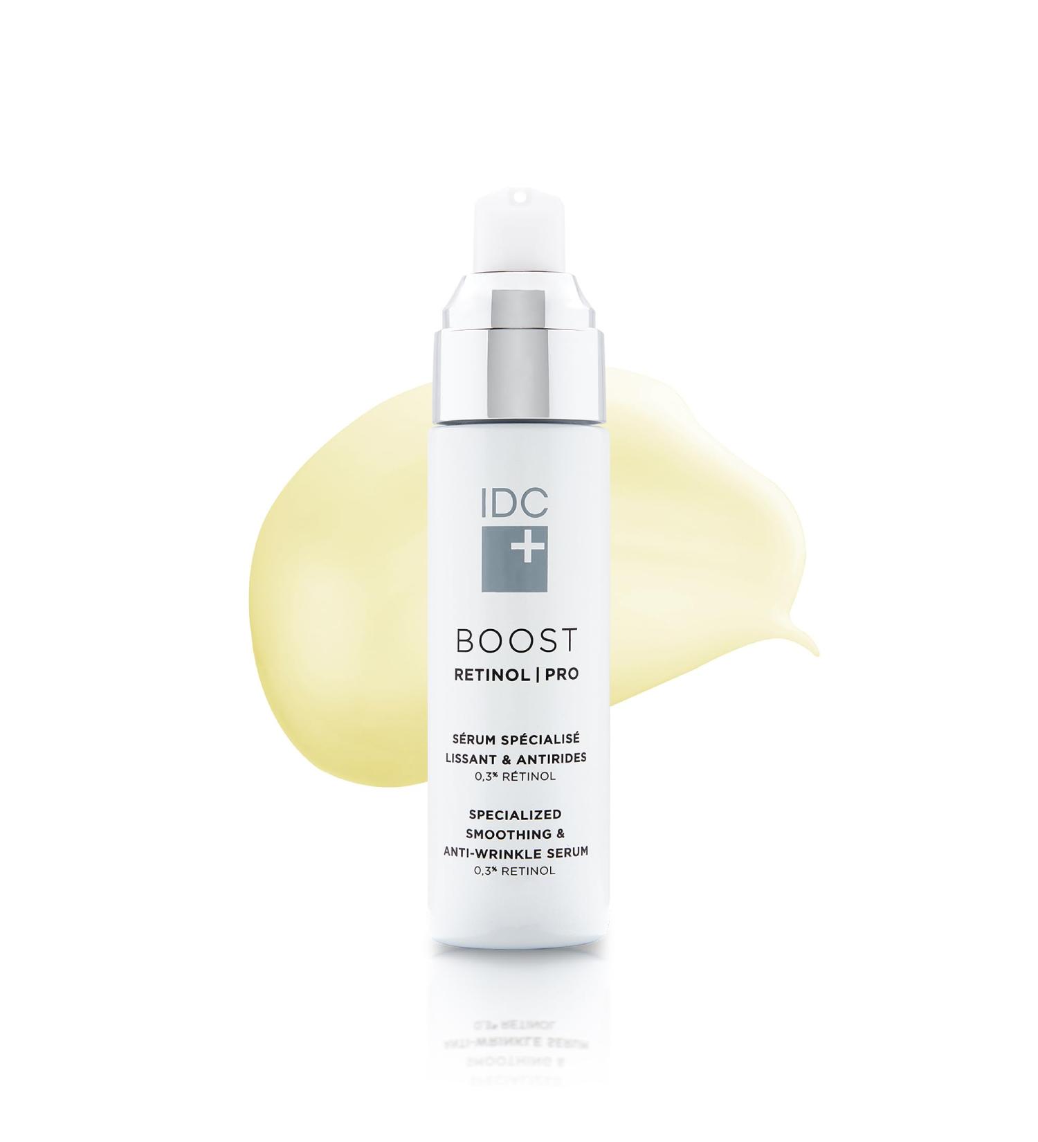 IDC Dermo Boost Retinol Pro Anti-Wrinkle Night Serum - 0.3% Pure Retinol & 1.5% Phytoretinol | 1 fl oz | Anti-Aging & Resurfacing Serum for All Skin Types - Buy Online on GoSupps.com