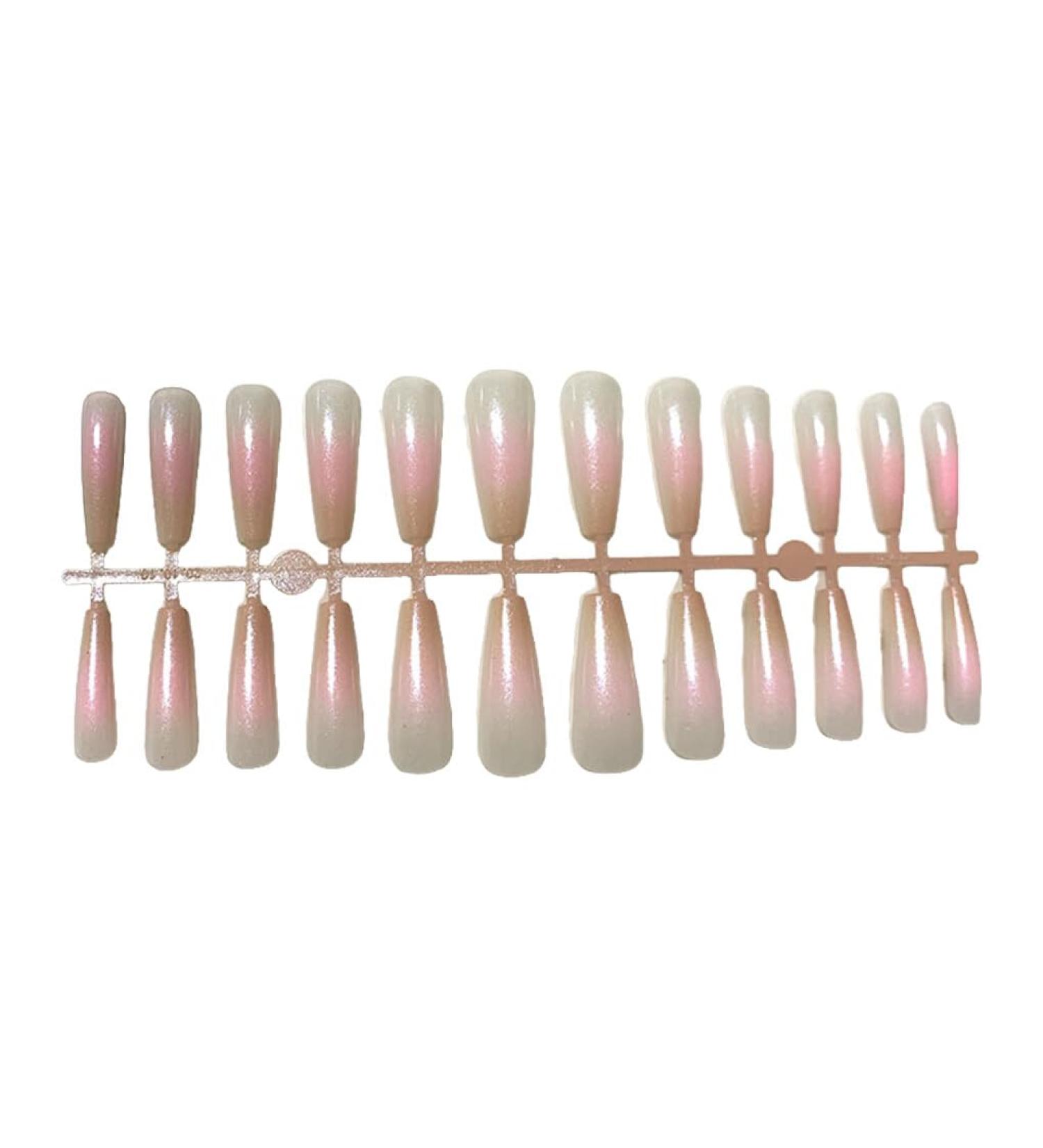 dijiusidy 24 Pieces Nails Full Cover Elegant Gradient Style Artificial Nail Tips Manicure Decoration Fingernail Accessory ch08 - Buy Online on GoSupps.com