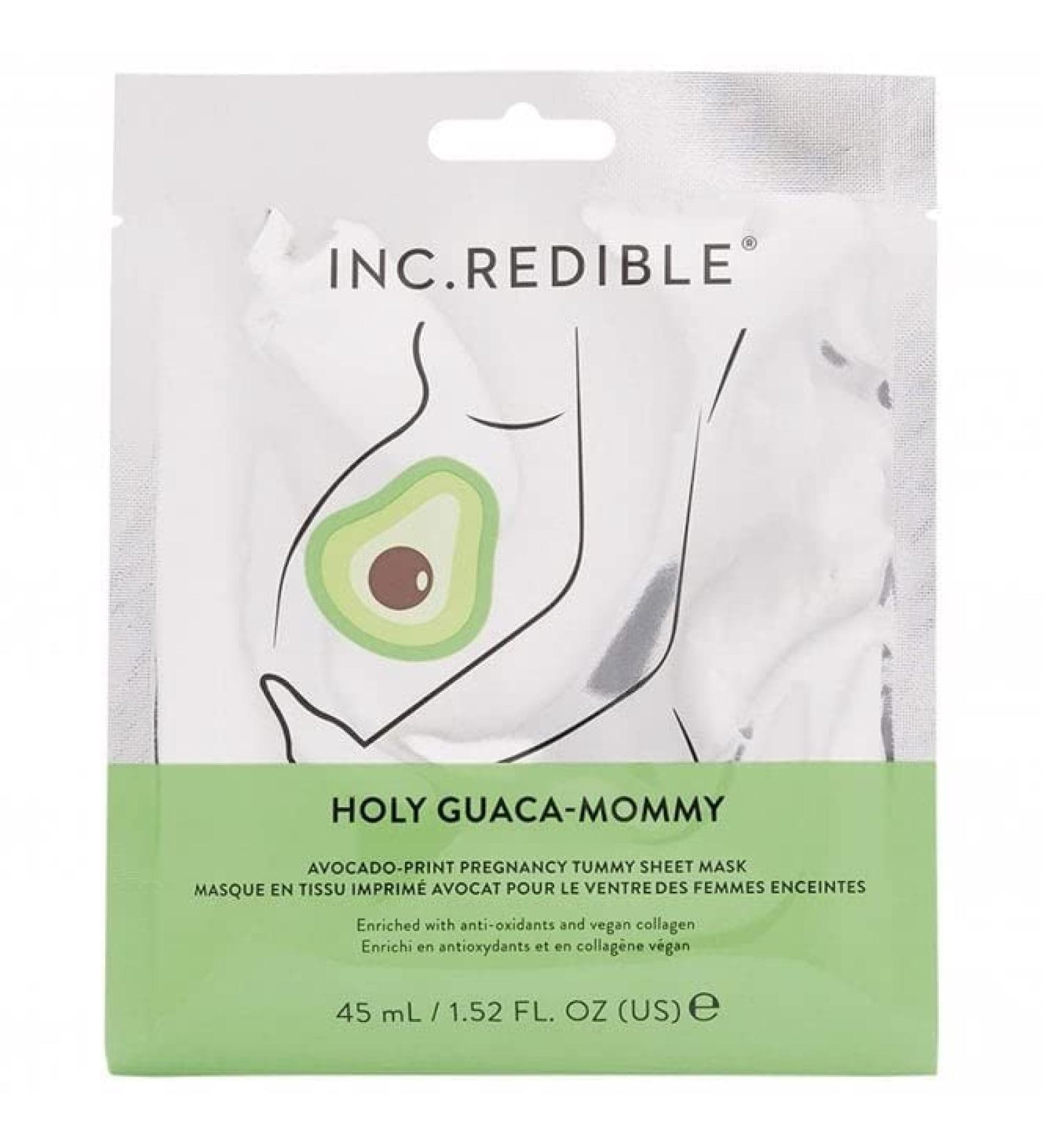 INC.redible Holy Guaca-Mommy Printed Sheet Pregnancy Tummy Mask