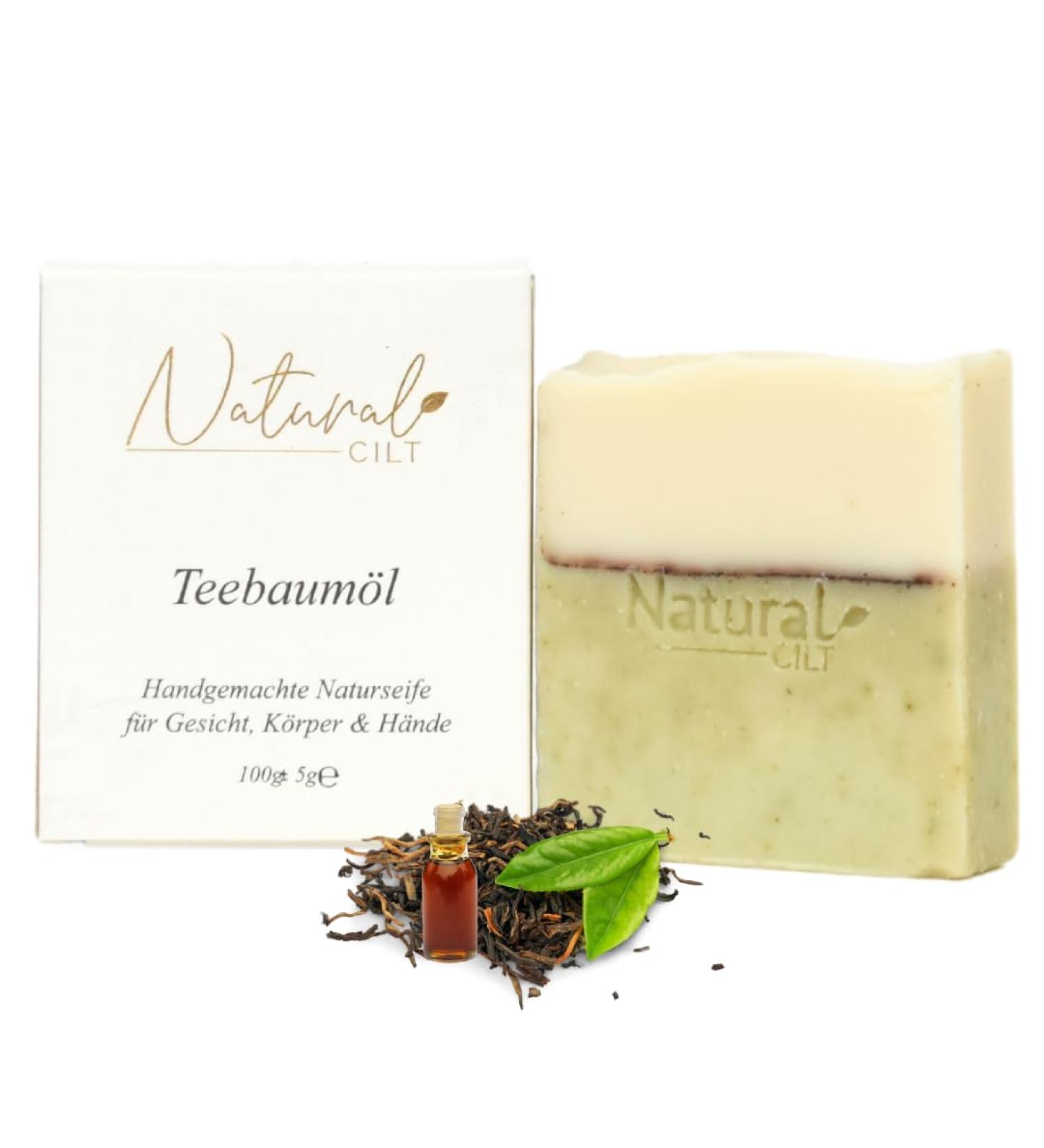 Natural Cilt Tee Baum Oil Soap - 100% Natural Handmade Shower Soap for All Skin Types - Certified Quality Tea Tree Soap (1 Pack) - Buy Online on GoSupps.com