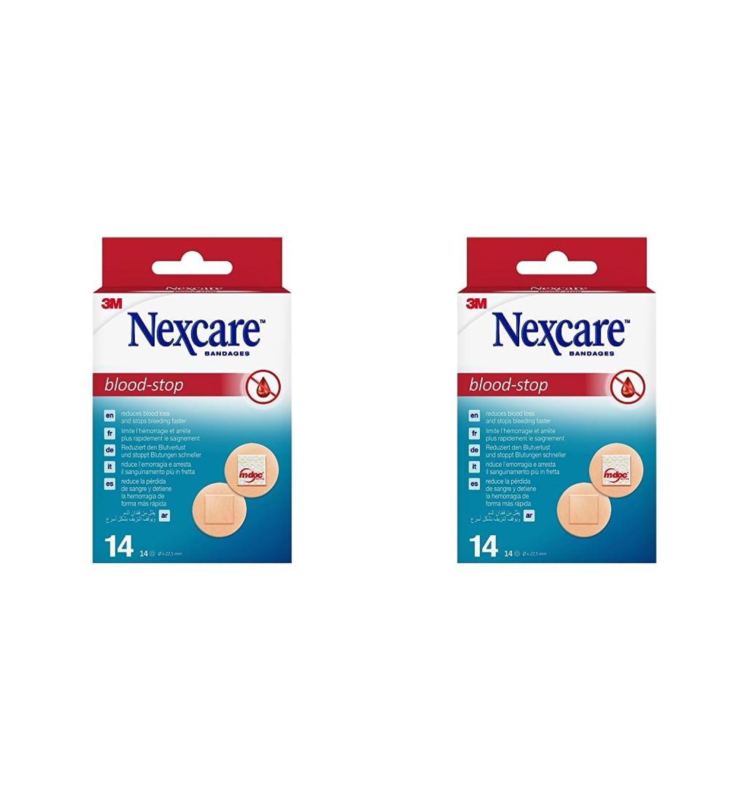 Nexcare Blood Stop Spots - 22mm First Aid Plasters (2-Pack 14 Pieces) for Quick Wound Care & Small Cuts - Buy Online on GoSupps.com