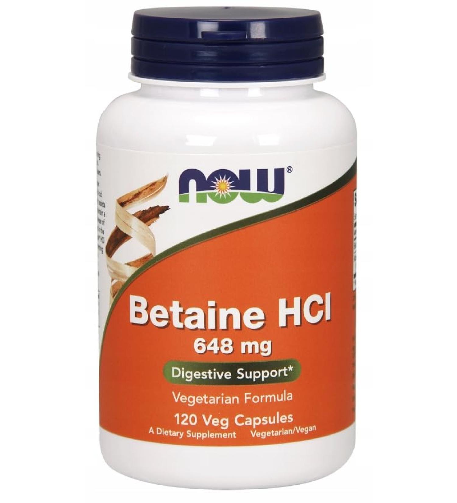 N.Foods Betaine HCI 648 mg (120 Vegetable Capsules) Disgestive Support - Buy Online on GoSupps.com