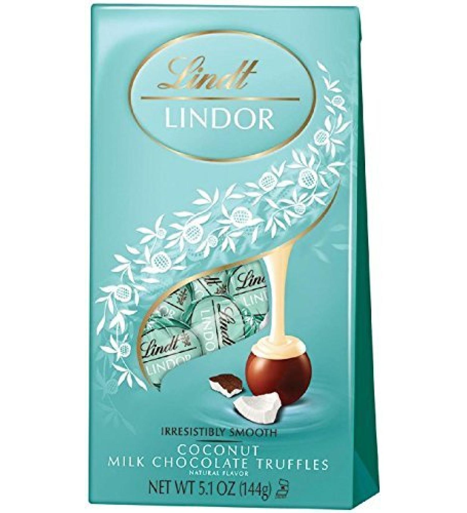 Lindt LINDOR Coconut Milk Chocolate Truffles, 5.1 Ounces - Pack of 3 Coconut 5.1 Ounce (Pack of 3)