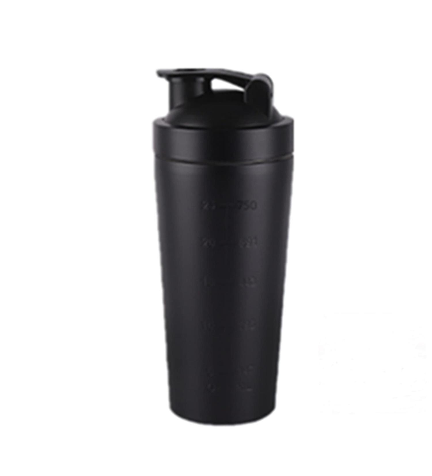 Soynogya Protein Shaker 750ml - Stainless Steel Sports & Fitness Blender for Egg White & Protein - Black - Buy Online on GoSupps.com