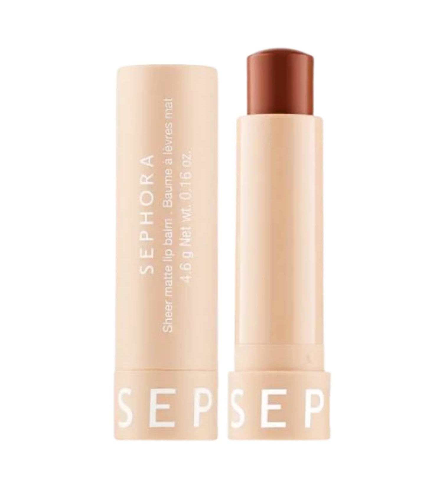 SEPHORA Collection Sheer Matte Lip Balm - 06 Chocolate (Light Cool Brown) - 0.16 oz / 4.6 g