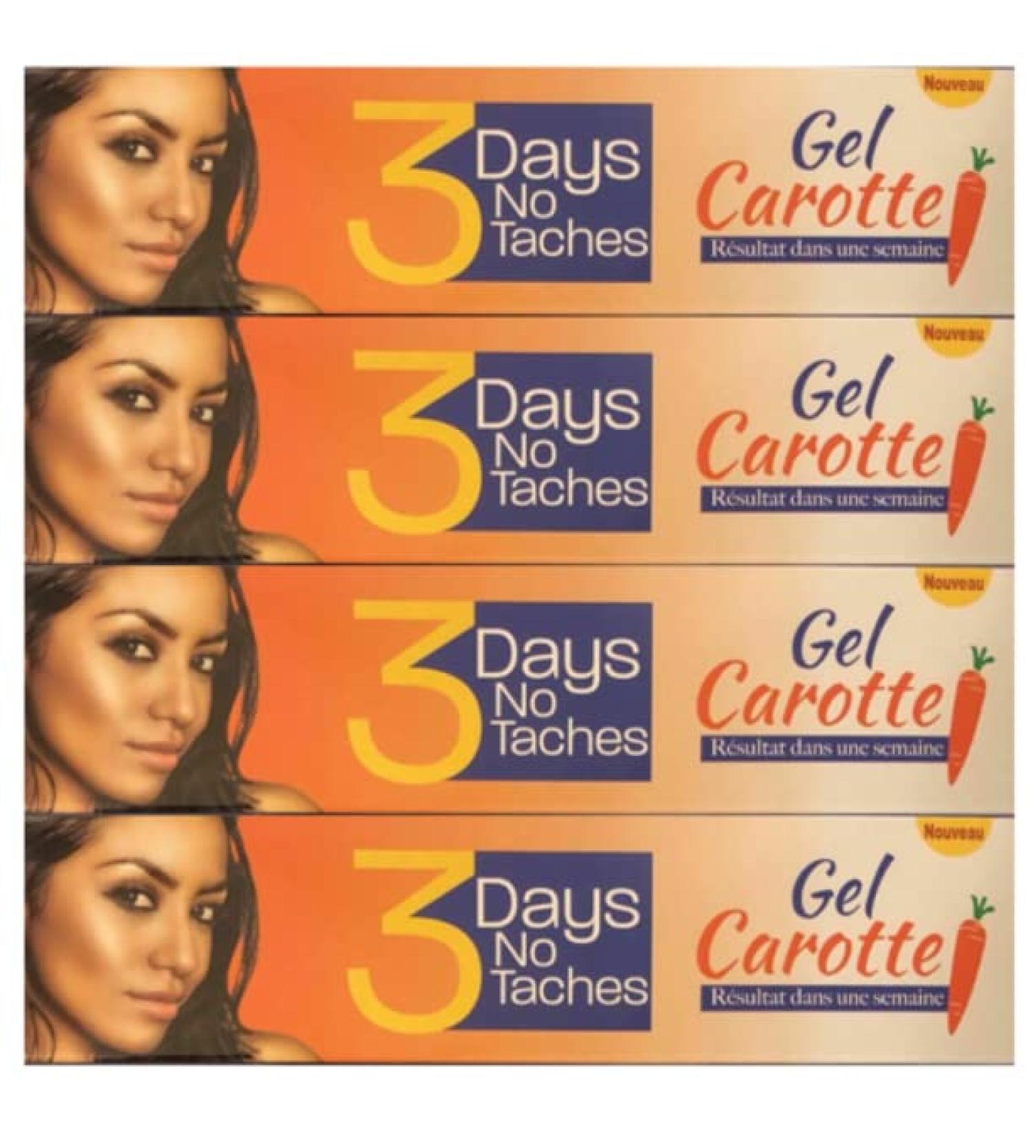 Gold Skin 3 Days No Taches Gel Carotte Cream Carrot (4 Pack)