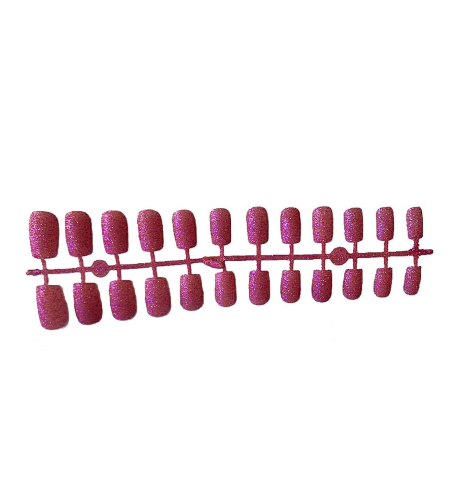 rongweiwang 24 Pieces Fake Nails Press on Flat-end Artificial Nail Tips Elegant DIY Accessory Beauty Kit Manicure Decoration rose red - Buy Online on GoSupps.com