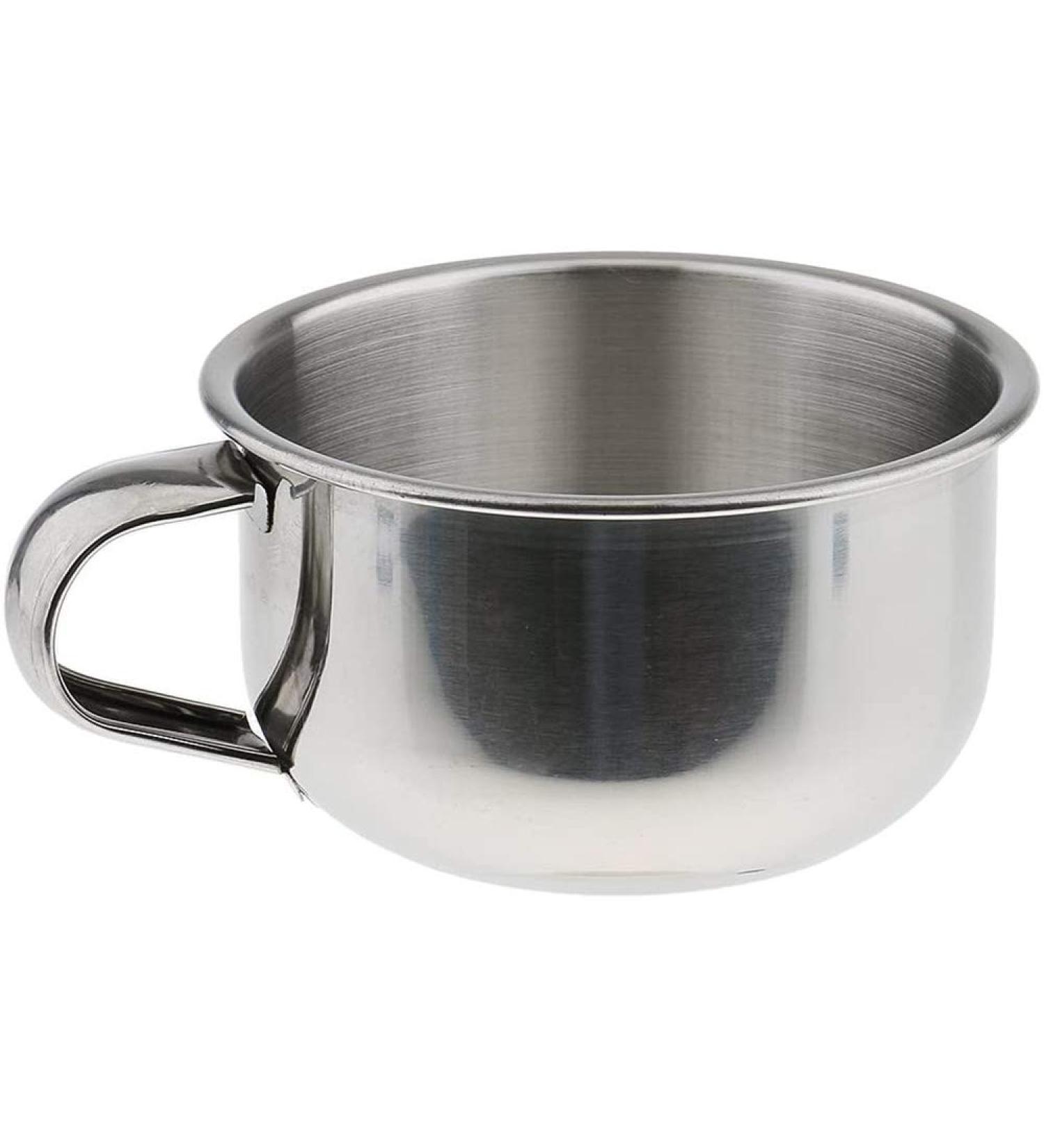 POFET 8cm Durable Stainless Steel Shaving Brush Mug Bowl - Premium Barber Beard Soap Dish for Men | International Shipping - Buy Online on GoSupps.com