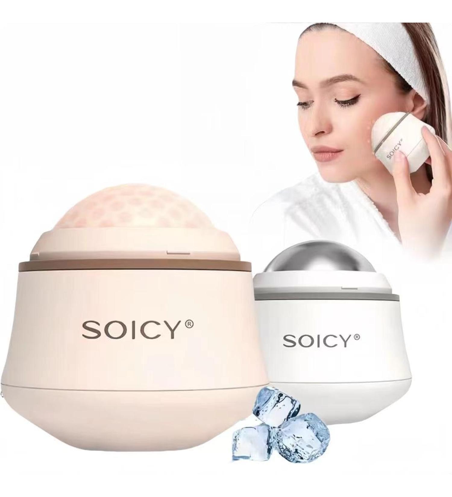 Buy Stainless Steel Facial Roller - 360 Ice Massage Tool for Eye & Face - Pink | Best Skin Care Solution | International Shipping - Buy Online on GoSupps.com