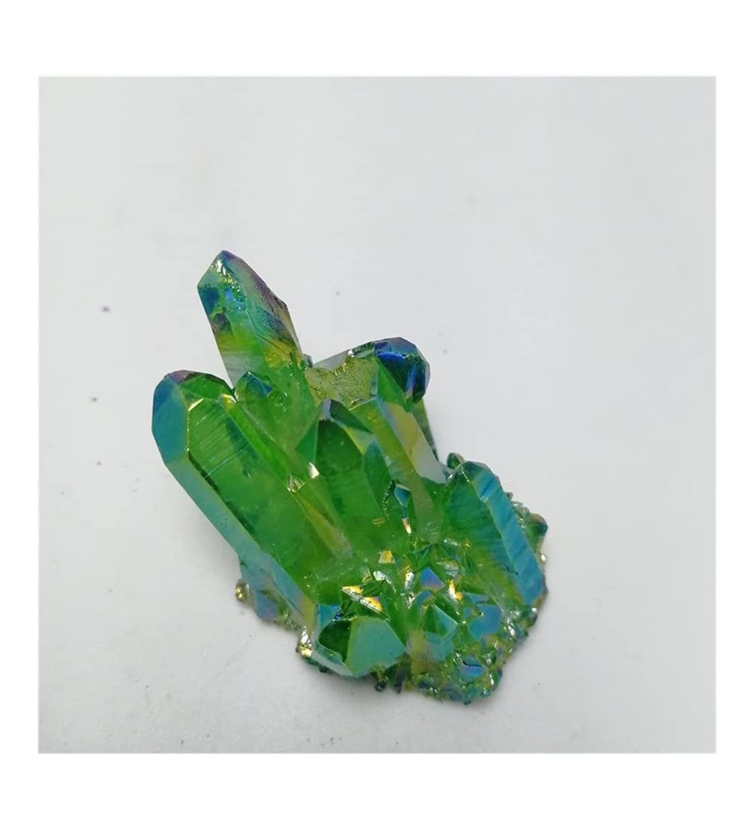 Natural Crystal Rough Small Size Crystal Stone Rare Beautiful Green Flame Aura Quartz Crystal Cluster yuebang - Buy Online on GoSupps.com