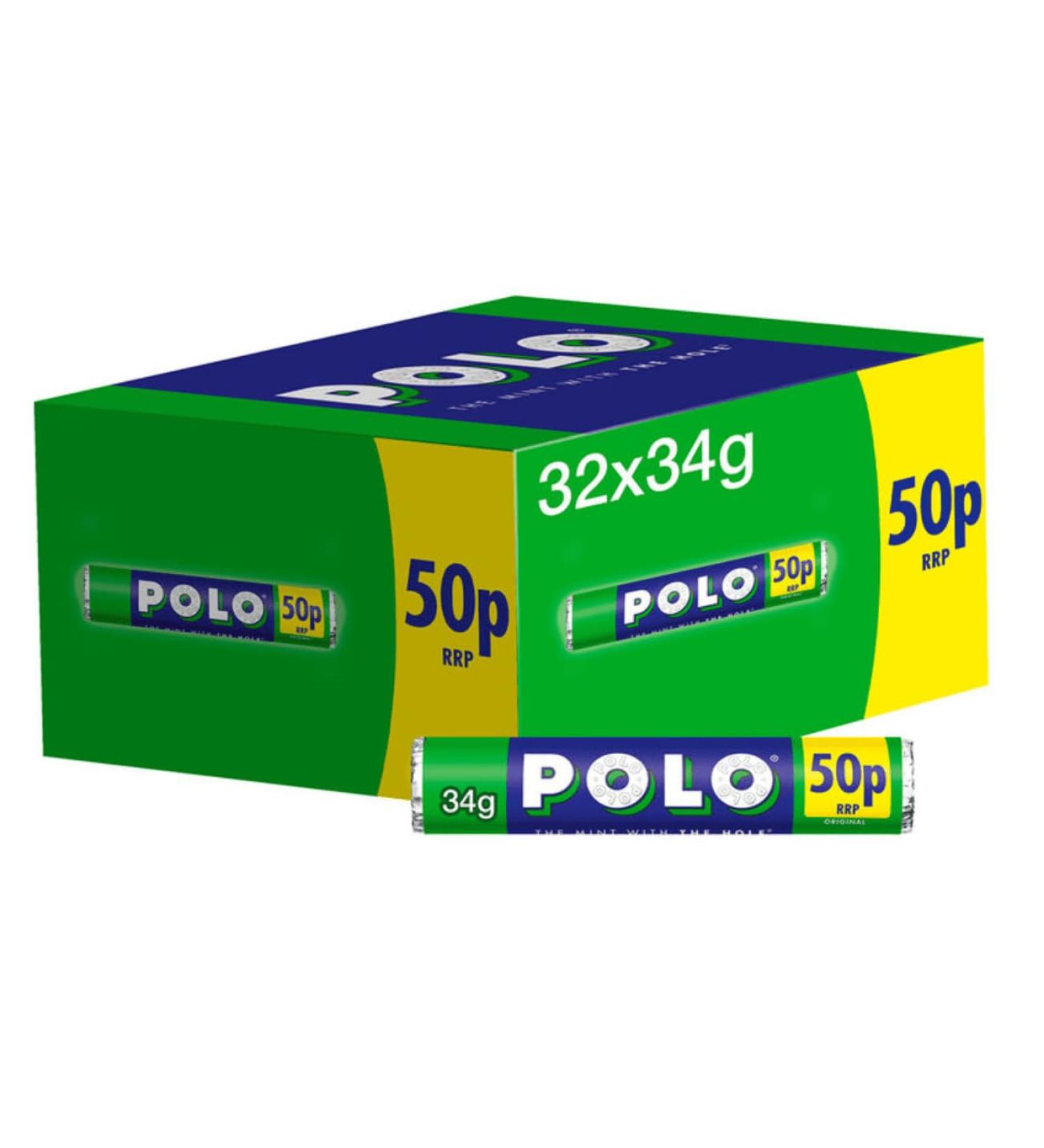 Wowboxme Full Boxes Of Polo Mint Tubes 32x34g (Original Mint)