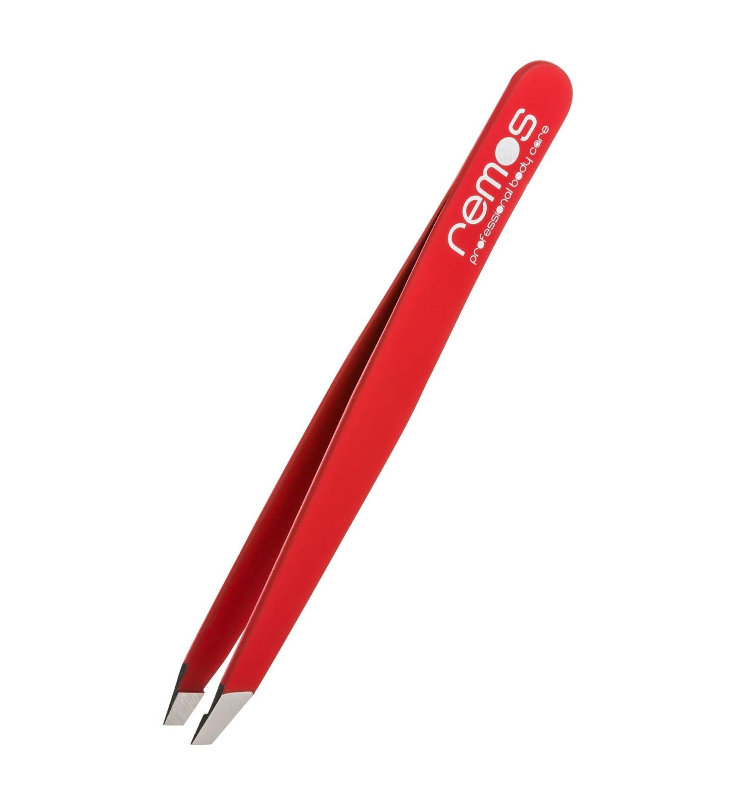REMOS Professional Red Tweezers with Extra Fine Tips for Precise Eyebrow Plucking - Ideal for Flawless Grooming - Buy Online on GoSupps.com
