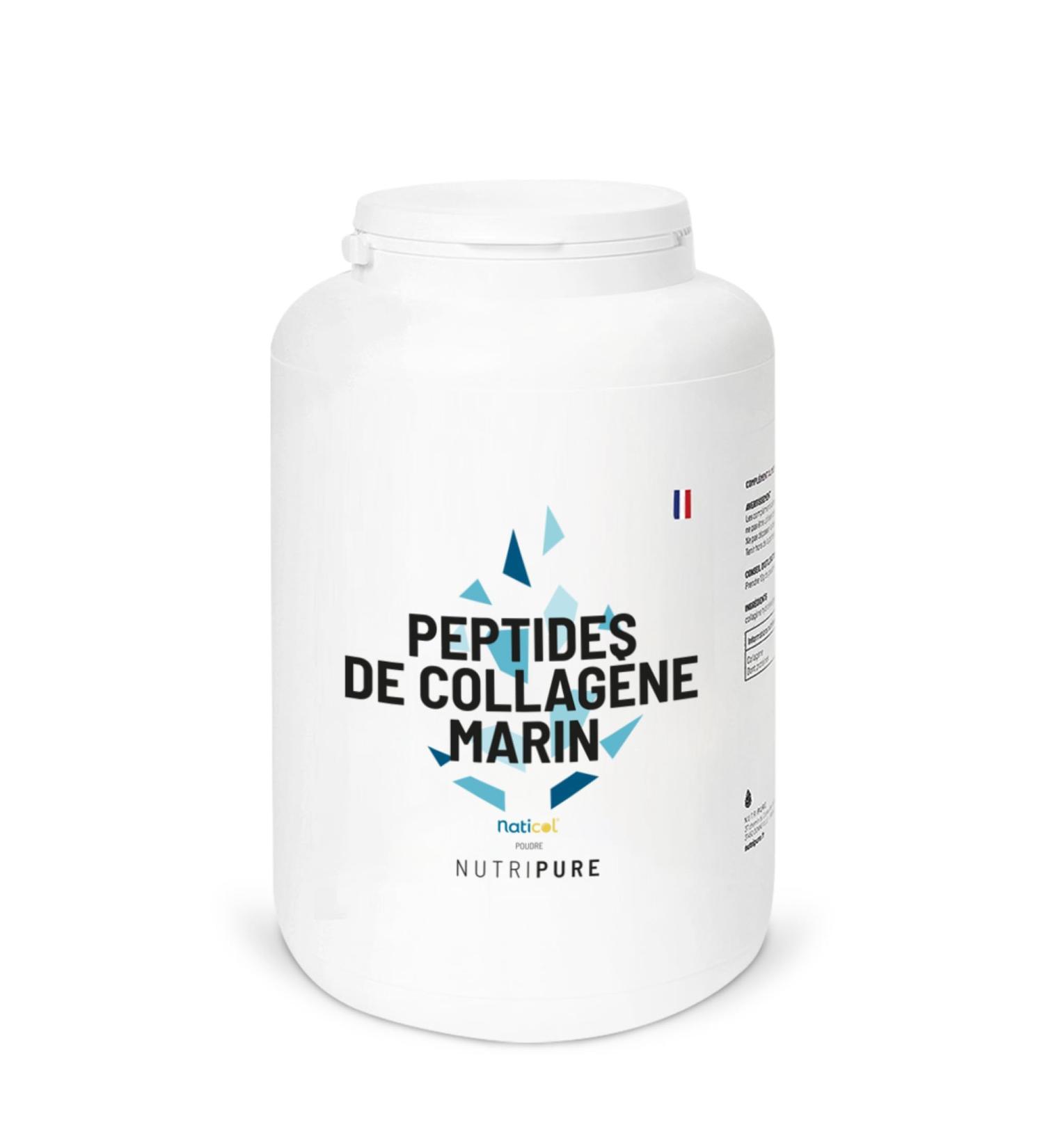 Nutripure | Wild Marine Collagen Powder | Joint Supplement Hair & Nail Care Skin | Hydrolized Marine Collagen | Jar 1.2 kg | 4 months | Neutral taste | Made in France - Buy Online on GoSupps.com