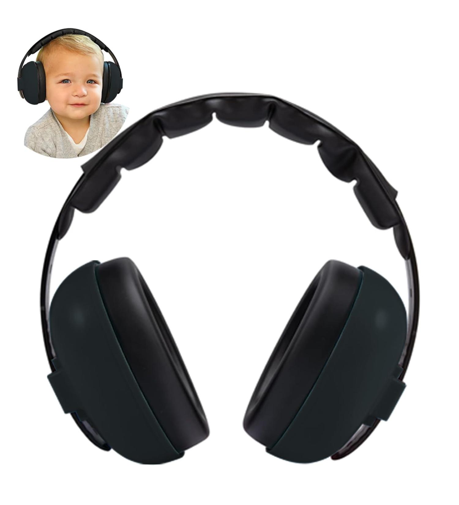 GUKOY Baby Ear Protection Headphones for Ages 0-3 | Noise Cancelling & Reduction Earmuffs for Infant Hearing | Black - Buy Online on GoSupps.com