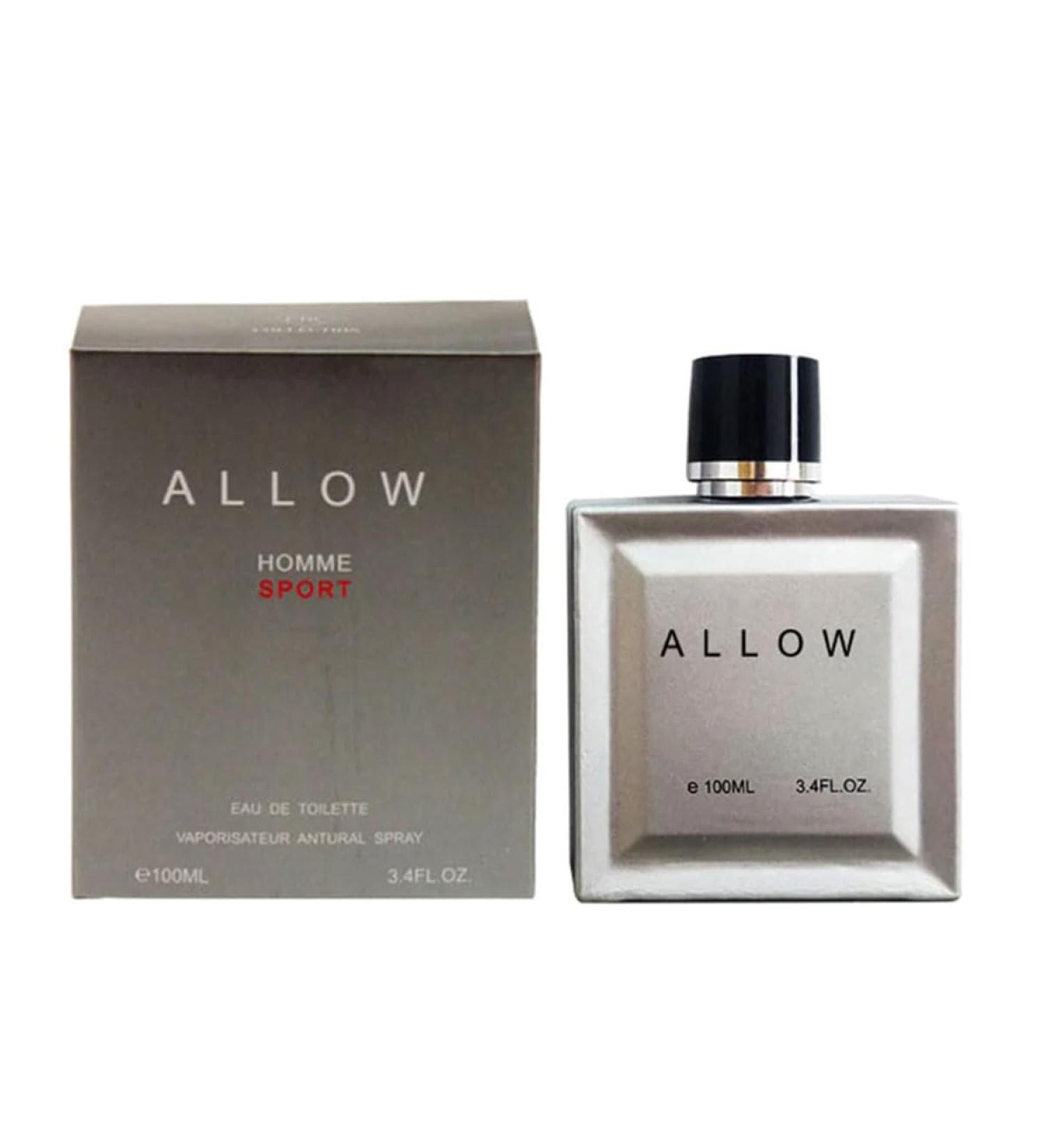 Allow Homme Sport Men Perfume 100ml Eau De Parfum Vaporisateur Spray - Long Lasting Mandarin Cedar White Musk Oil From France