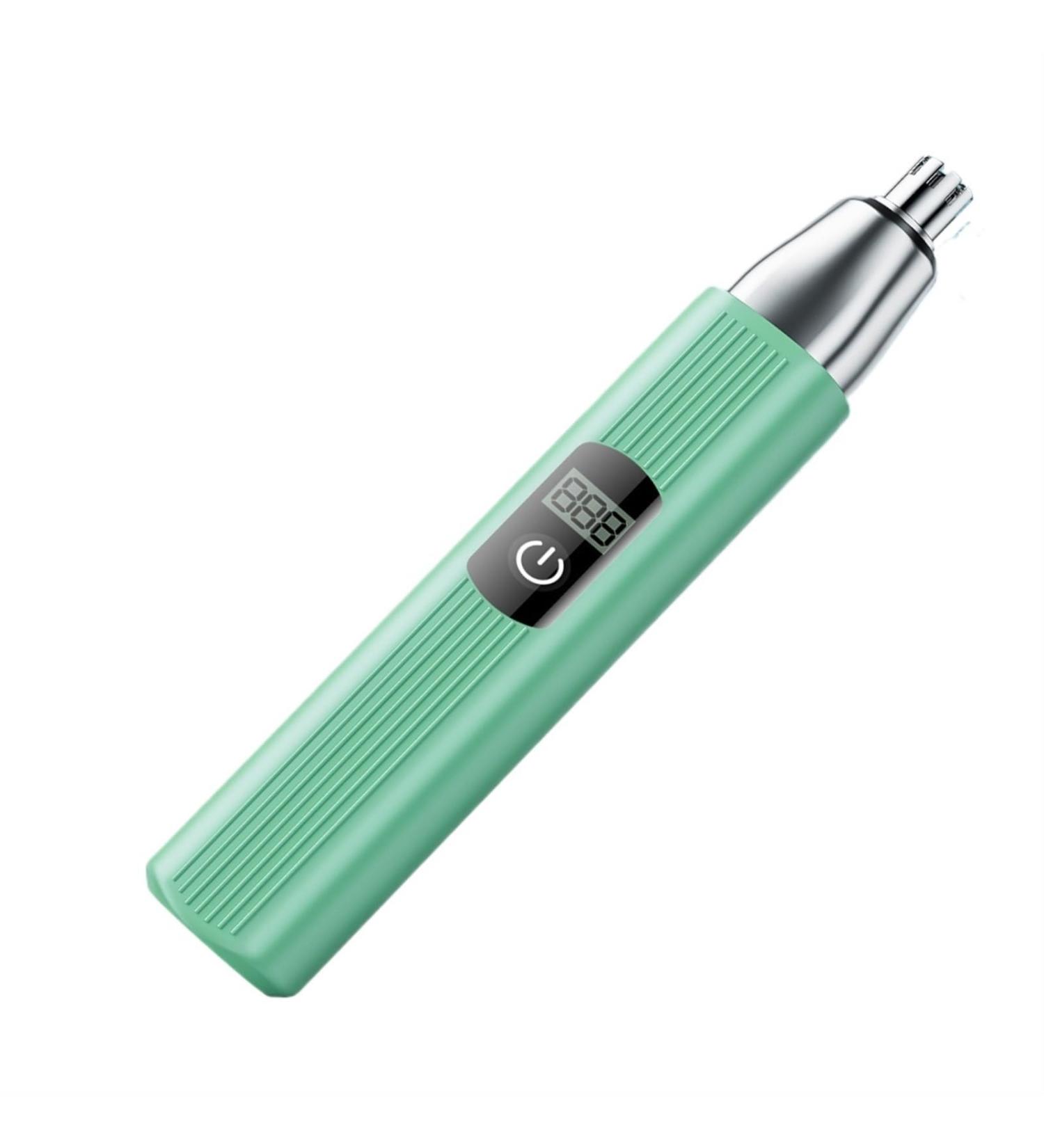 Rechargeable Nose Hair Trimmer - Painless Ear & Eyebrow Grooming Tool for Men & Women - Easy Clean & Power Indicator (Green - Buy Online on GoSupps.com