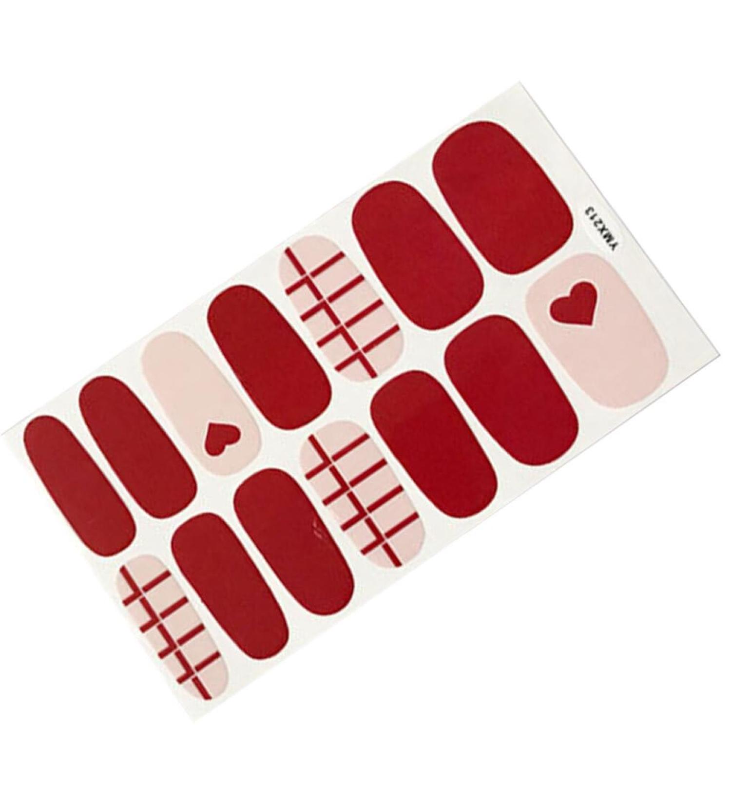 dijiusidy Nail Art Stickers Self-Adhesive Fingernail Decal with Strap Glue DIY Art Decor Full Cover Manicure Kits for Women Girls YMX213 - Buy Online on GoSupps.com