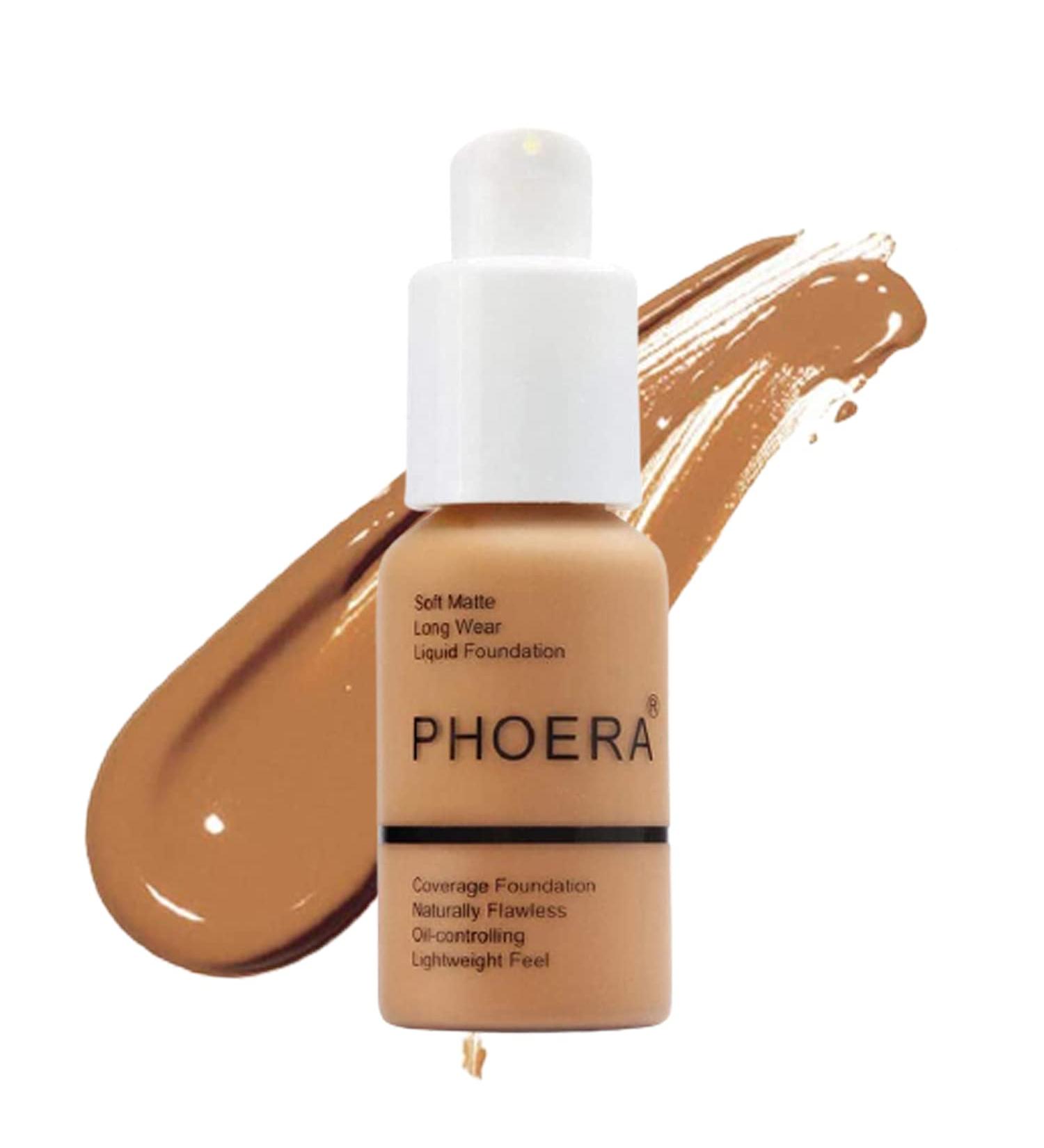 Glamza PHOERA Foundation Concealer 106 WARM SUN - Full Coverage Matte Makeup for Long Lasting Brightness | UK - Buy Online on GoSupps.com