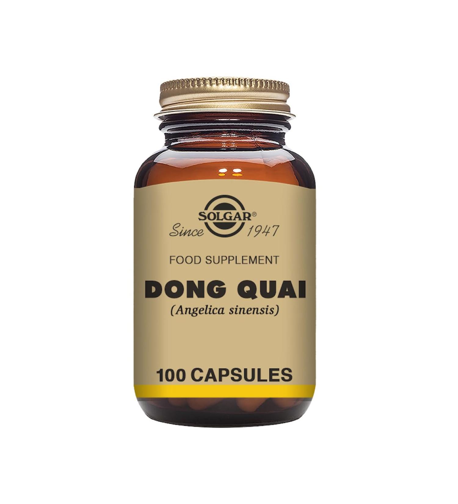 Solgar Dong Quai Vegetable Capsules - Pack of 100 - Aids Relief of Menopause and Menstrual Symptoms - Female Ginseng - Vegan Kosher and Gluten-Free