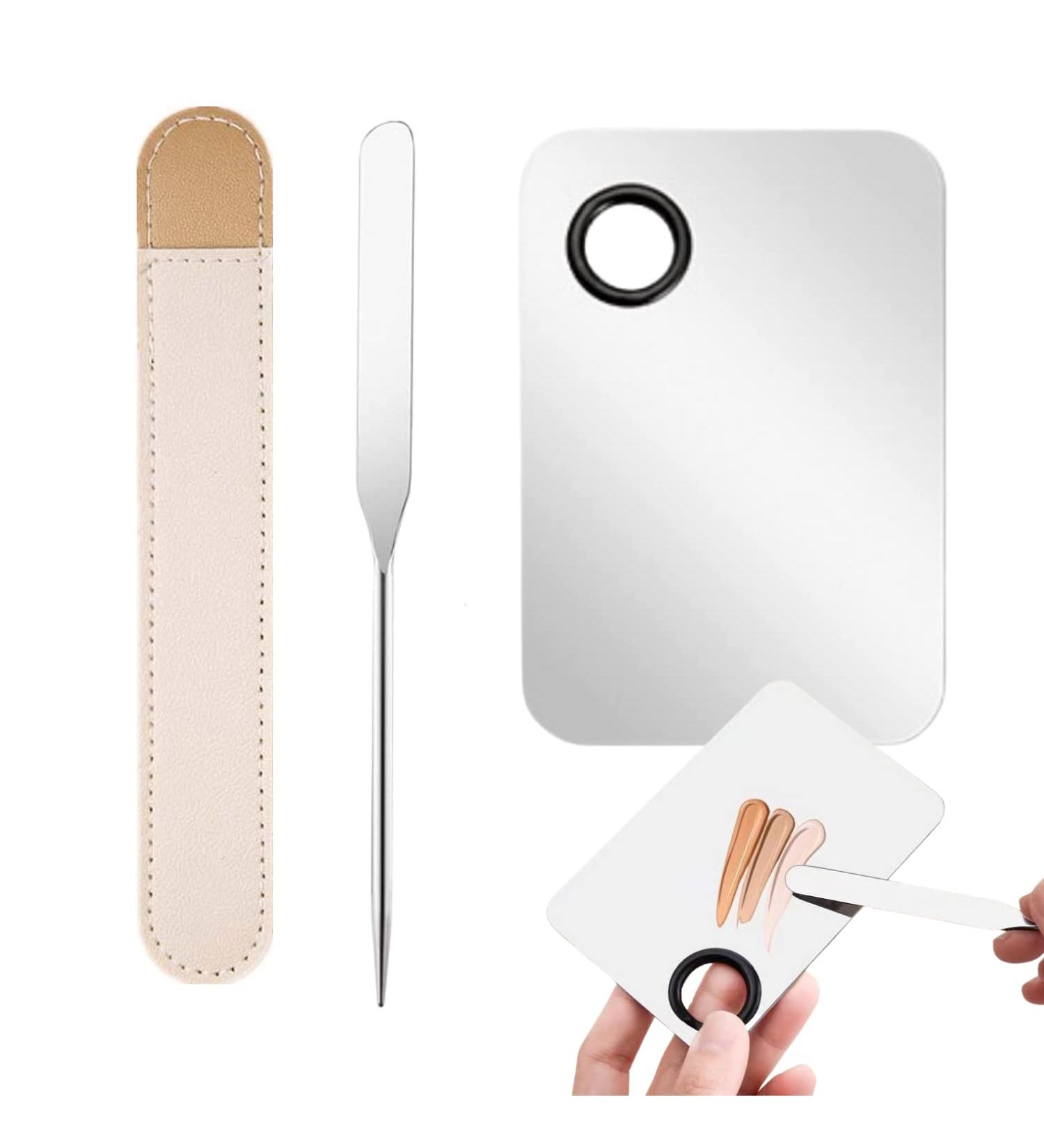 3PCS Stainless Steel Makeup Spatula Set - Korean Inspired Mixing Palettes & Tools - Buy Online on GoSupps.com