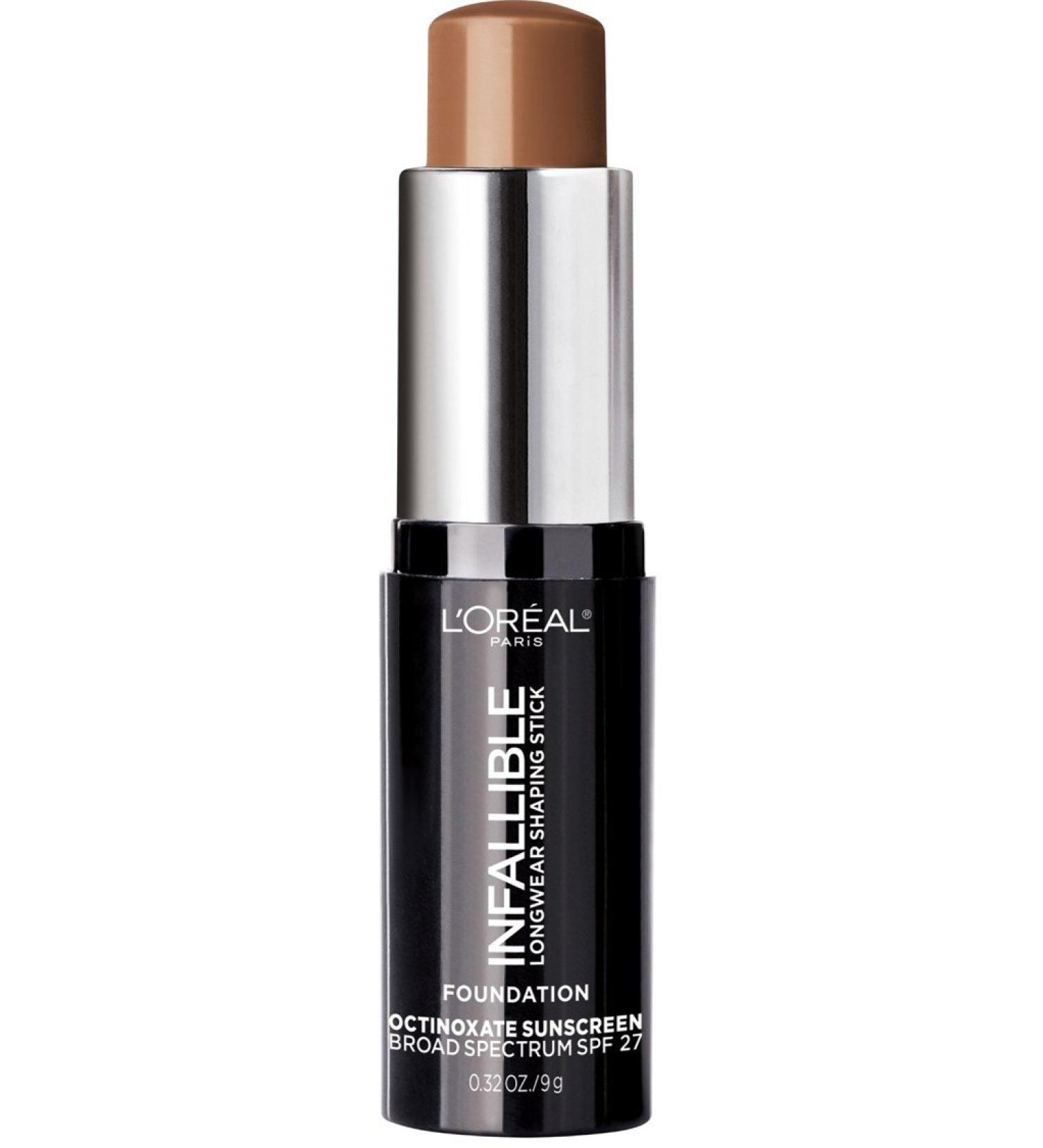 L'Oreal Paris Infallible Longwear Shaping Stick Foundation 411 Chestnut - 0.32 Ounce - Buy Online on GoSupps.com
