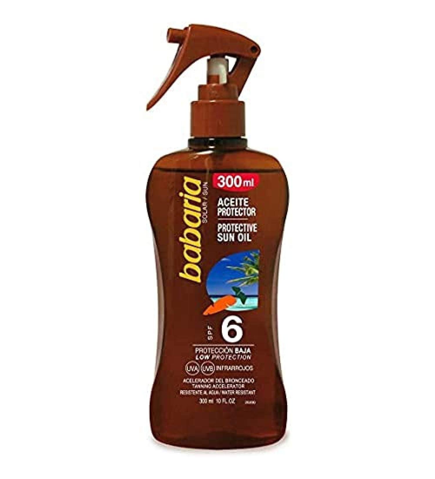 Babaria Sun Aceite Solar Sun Oil SPF 6 (Sun Oil Carrot) 10 oz