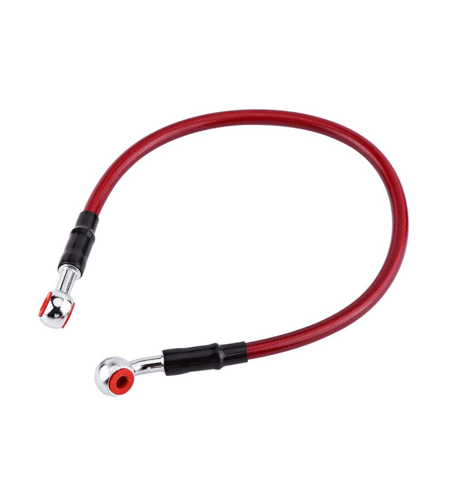 Universal Motorcycle Brake Oil Hose Line - Stainless Steel Braided Fuel Hose Connector (45CM Red) for International Shipping - Buy Online on GoSupps.com