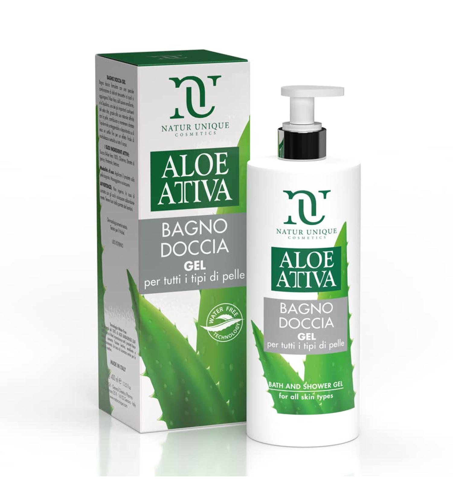 Natur Unique Aloe active bath shower gel maxi size 400 ml