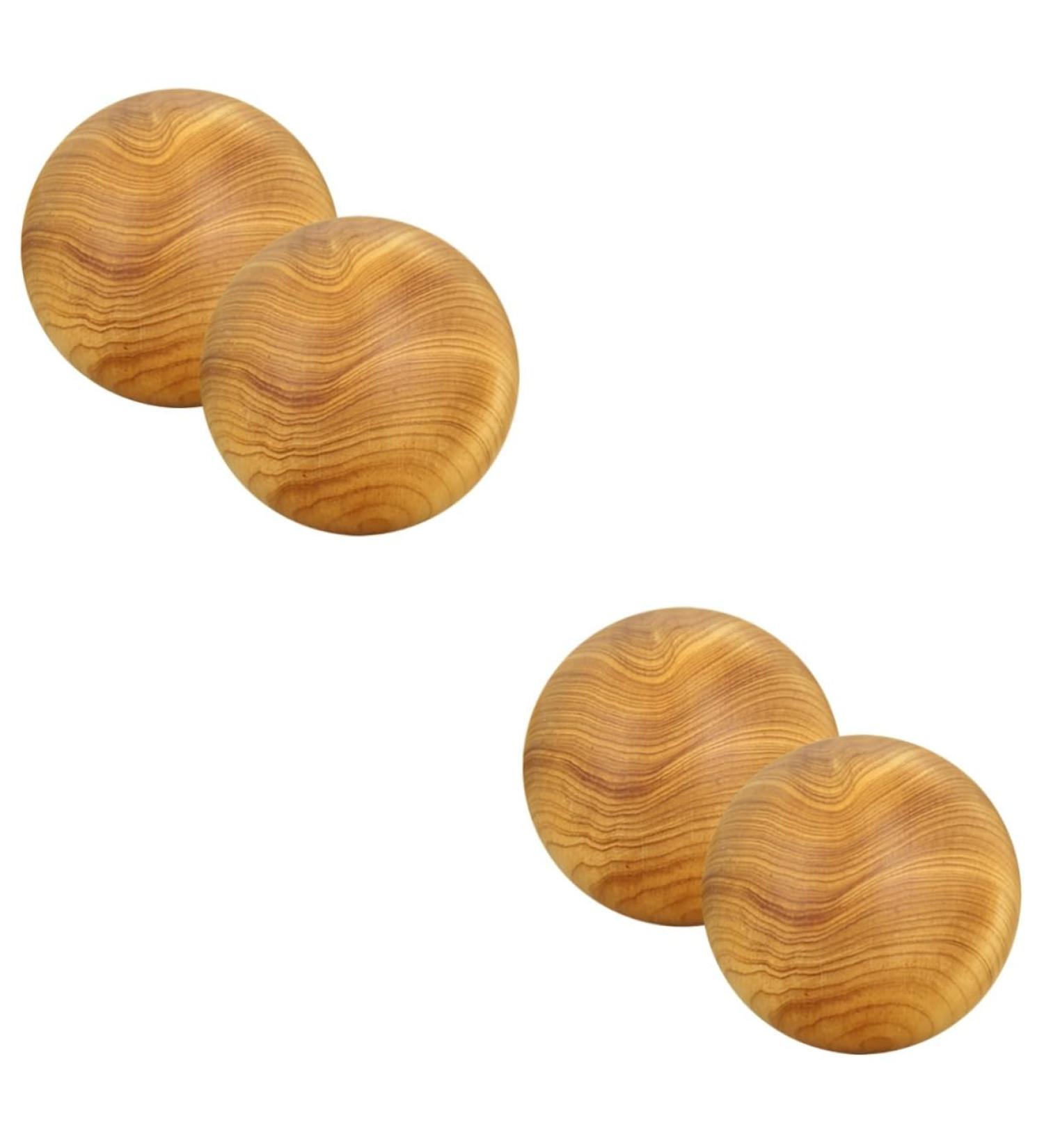 Buy Lurrose 4-Piece Massage Globe & Chinese Meditation Balls | Wooden Hand Exercise Balls for Neck Fitness | International Shipping - Buy Online on GoSupps.com