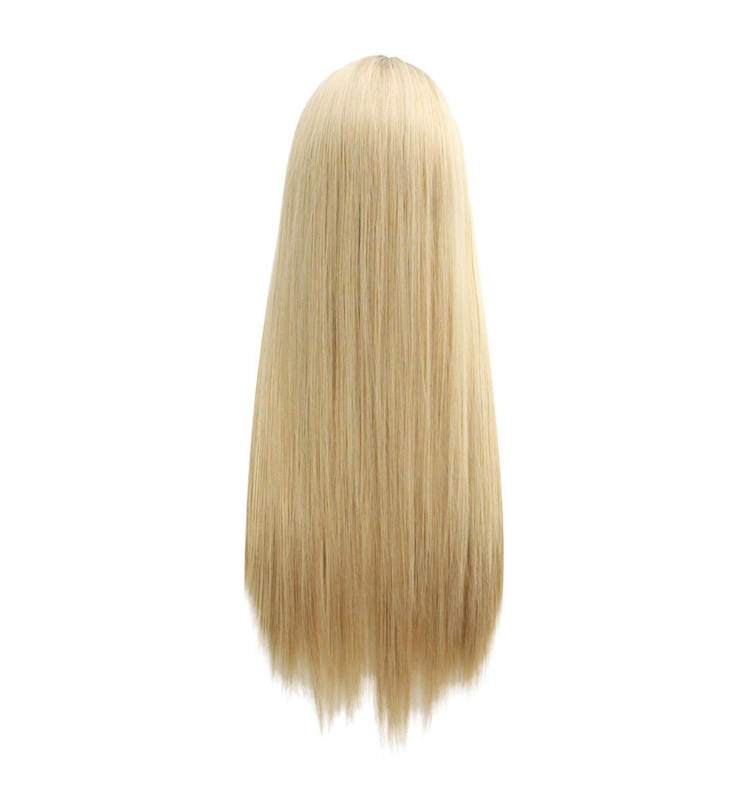 Shop Long Gold Curly Straight Brazilian Wigs for Ladies | Perfect 50s 60s 70s 80s Party Hair - Buy Online on GoSupps.com