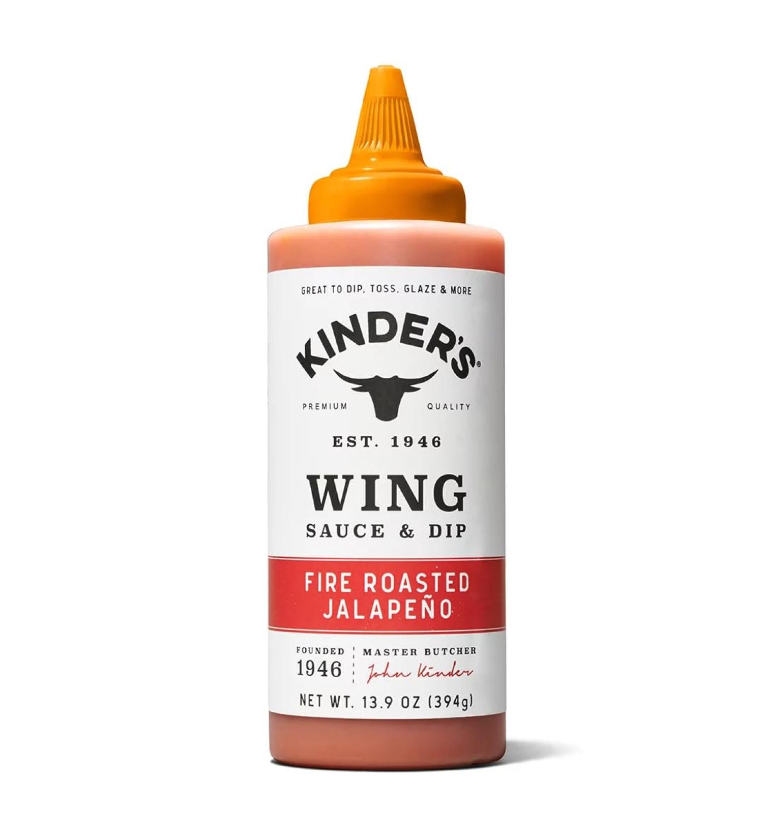 Kinder's Fire Roasted Jalapeno Wing Sauce 13.9oz