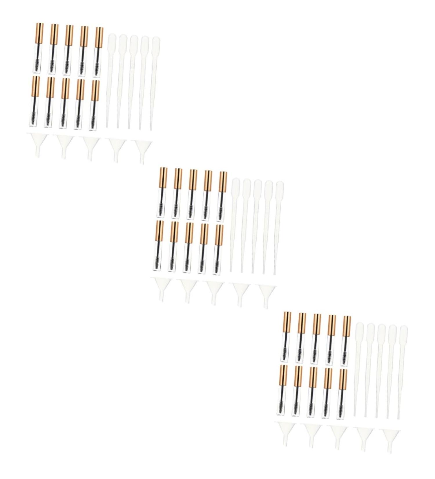 FOMIYES 60 Pcs Mascara Empty Tube DIY Mascara Tube Eyeliner Cream Bottle Mini Funnels Mascara Tubes Plastic 1 g (Pack of 1) Transparent Colorx3pcs - Buy Online on GoSupps.com