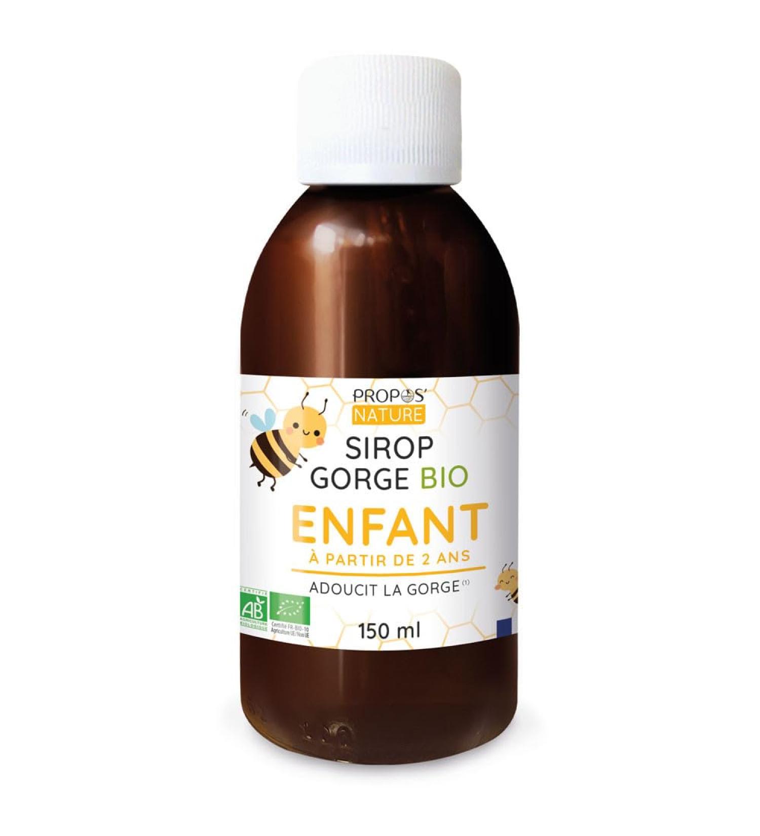 Children's Throat Syrup - Propolis Marshmallow Pollen and Honey - Made in France - 150 ml Propos'Nature - Buy Online on GoSupps.com