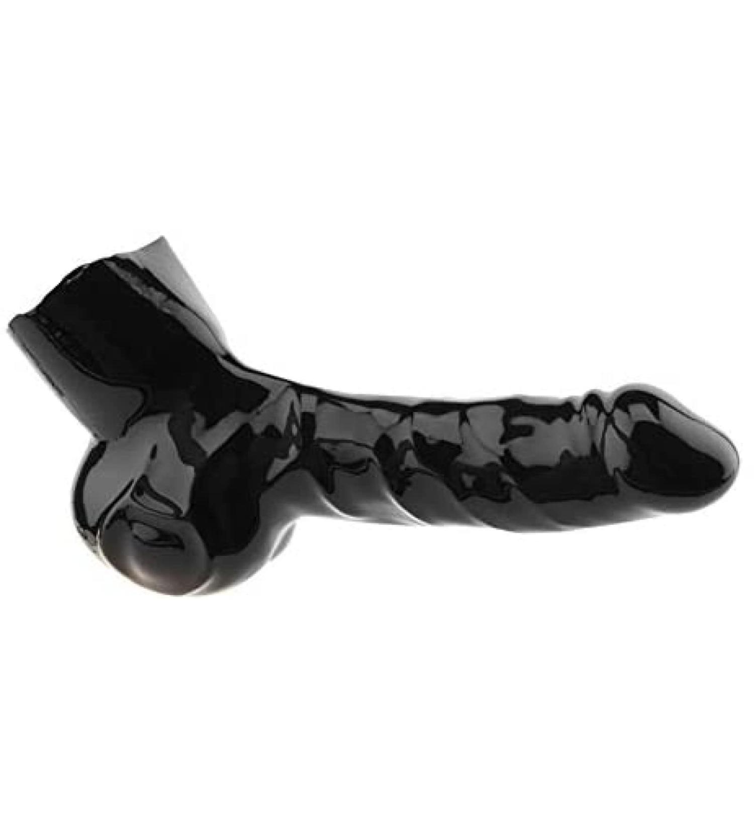 Men's Latex Cock and Ball Sheath with Rolled Edge Flesh Rolled