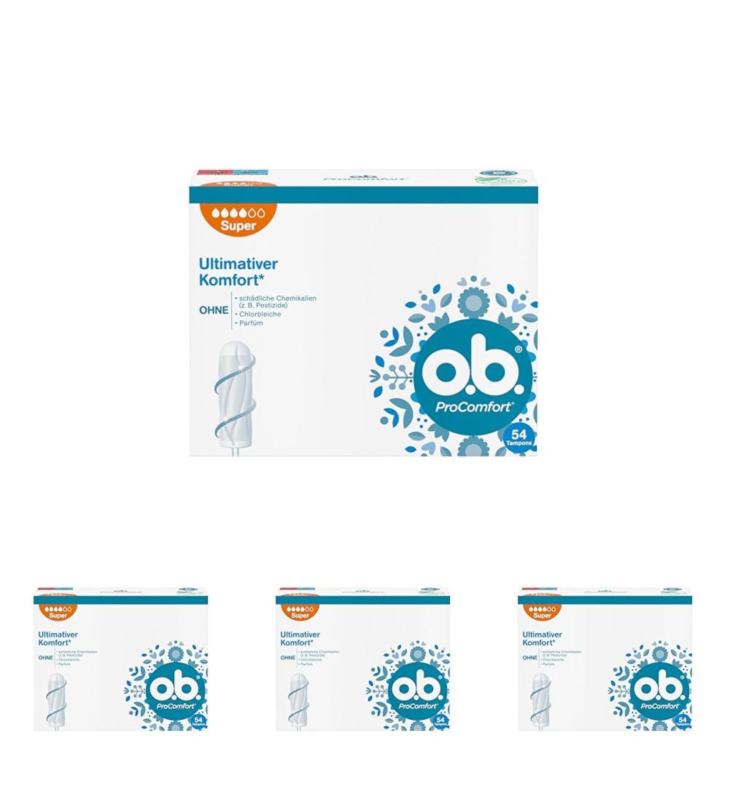 if.PROCOMFORL PLUS Tampons (54 pcs) - Silktouch Surface Dynamic Fit Ultimate Comfort & Protection - Pack of 4 for Strong Days | International Shipping - Buy Online on GoSupps.com