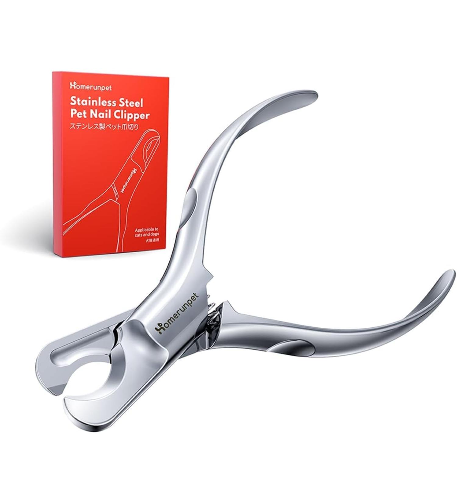 HomeRunPet Cat Nail Clippers - Professional Martensite Steel Clippers for Cats & Small Dogs - Sharp Blades, Non-Slip Handles - Safe Claw Care at Home - Silver - Buy Online on GoSupps.com