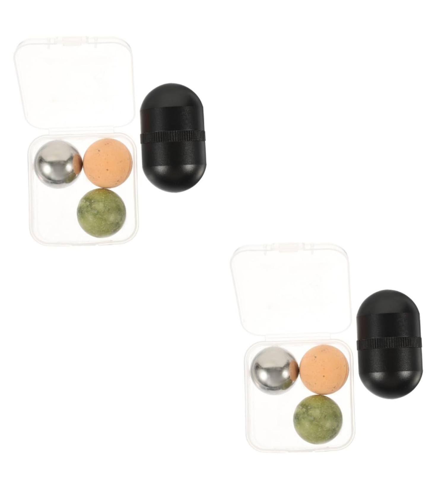 Fomiyes Volcanic Stone Facial Roller - 2 Pack Eye Massage & Beauty Roller for Tension Relief | Premium Jade Scooter for Radiant Skin - Buy Online on GoSupps.com