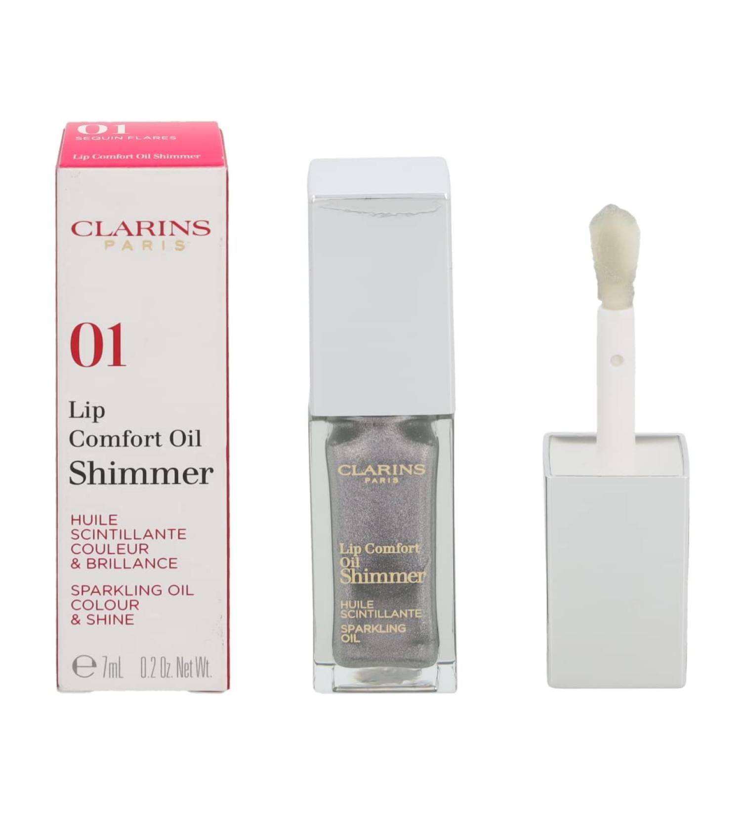 Clarins Lippenstift Lip Make-Up Comfort Oil Shimmer 01 Sequin Flares - 7 ml | Buy Internationally - Buy Online on GoSupps.com