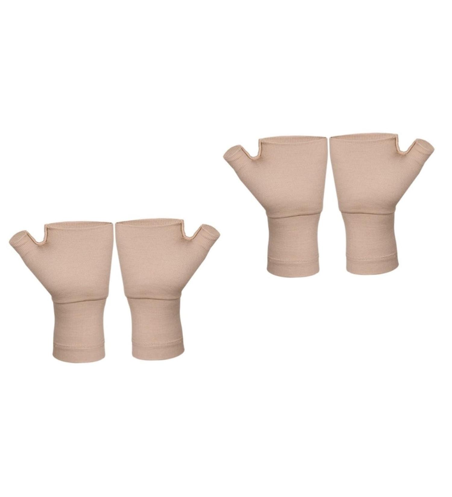 Gatuida Fashion Gloves | 2 Pairs Fingerless Mittens for Carpal Tunnel Support | Warm Spandex Hand Sleeves for Pain Relief - Buy Online on GoSupps.com