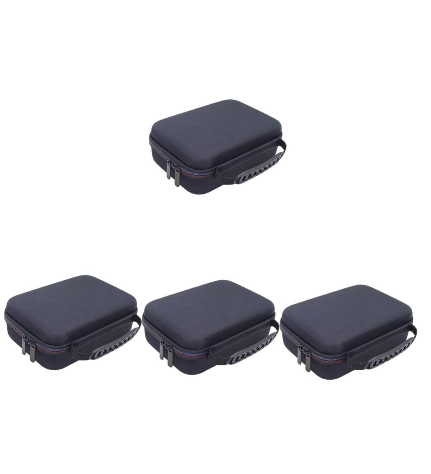 Frcolor Storage Bag for Hair Cutter & Razor Holder - 4-Piece EVA Travel Accessory for Men | Facial Care & Grooming - Lightweight Black 22.5x16cm - Buy Online on GoSupps.com