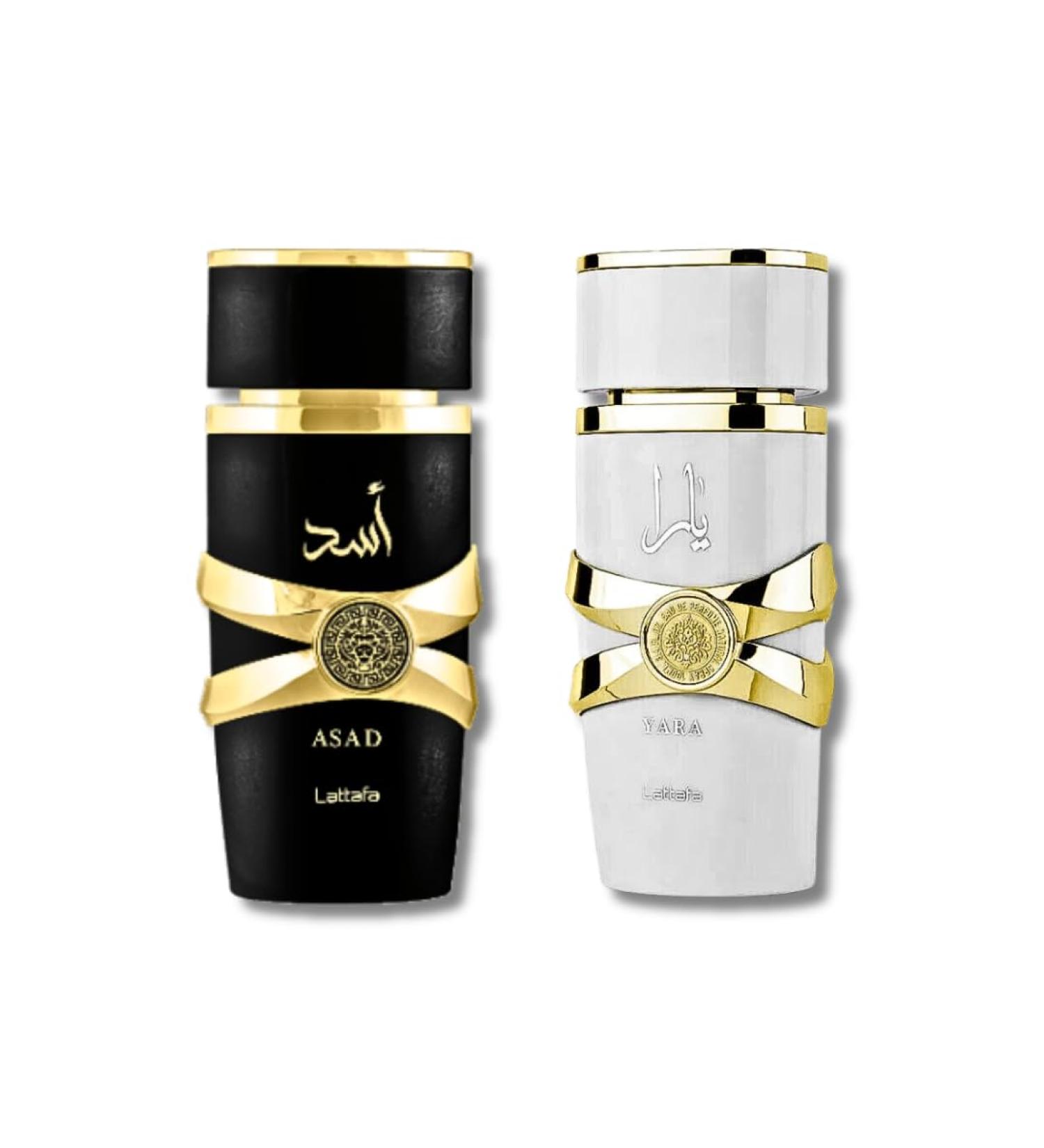 Lattafa for Unisex 2 Piece Eau de Parfum Gift Set (Yara Moi for Women + Asad for Men) 3.4 Ounce/100 ml each - Buy Online on GoSupps.com